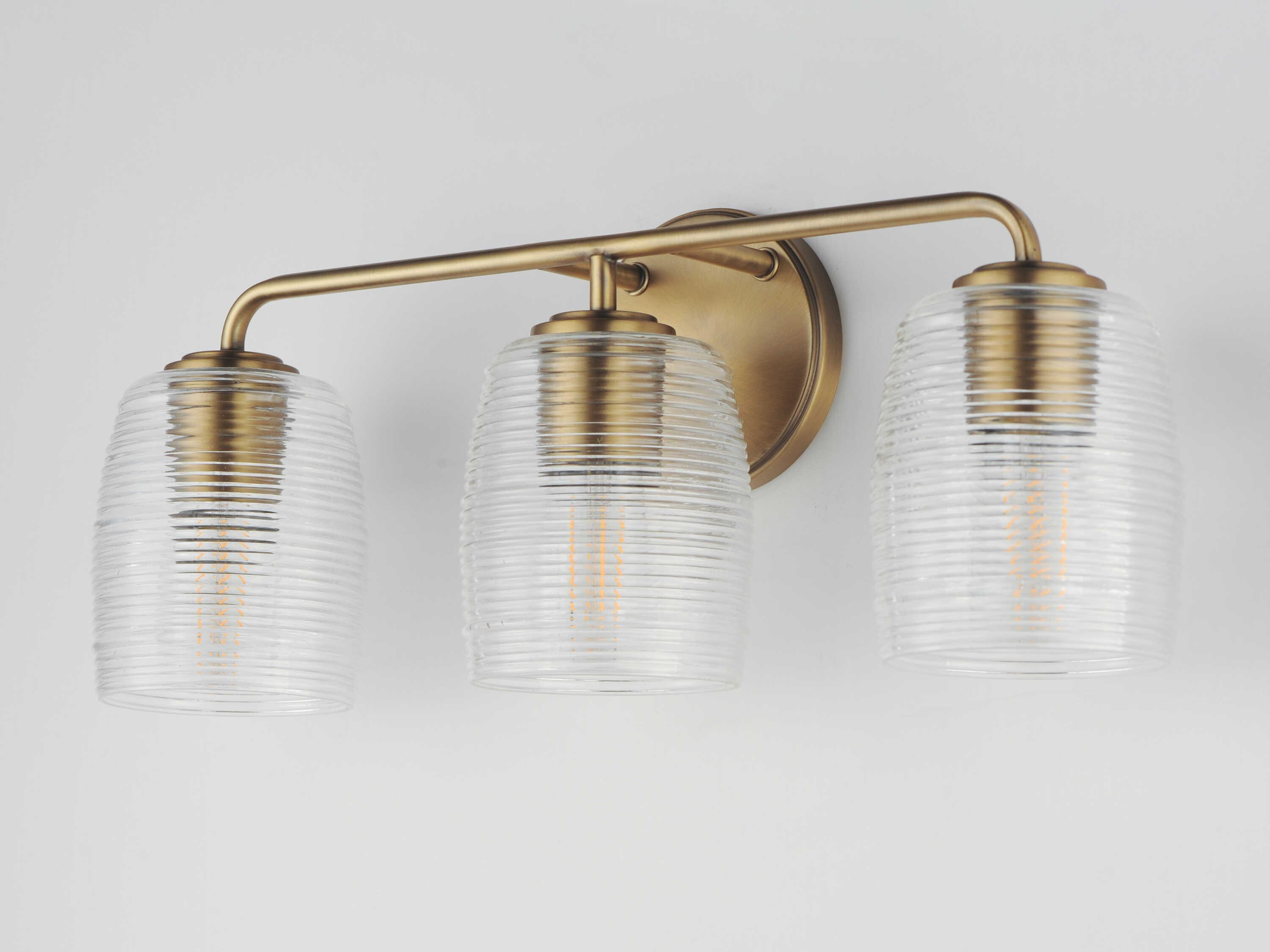 Maxim Lighting Honey 3-Light Natural Aged Brass Vanity Light