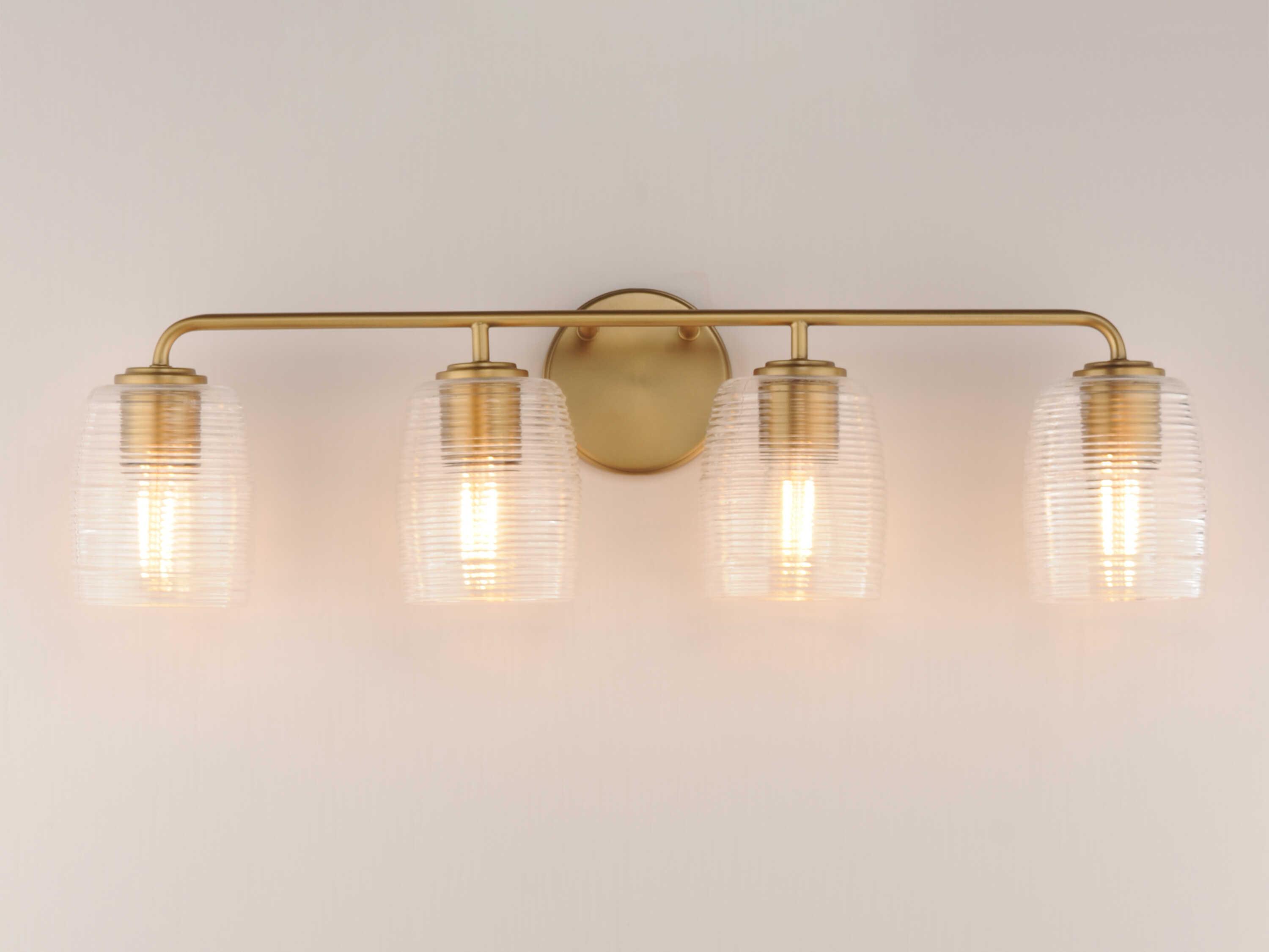 Maxim Lighting Honey 4-Light Natural Aged Brass Vanity Light