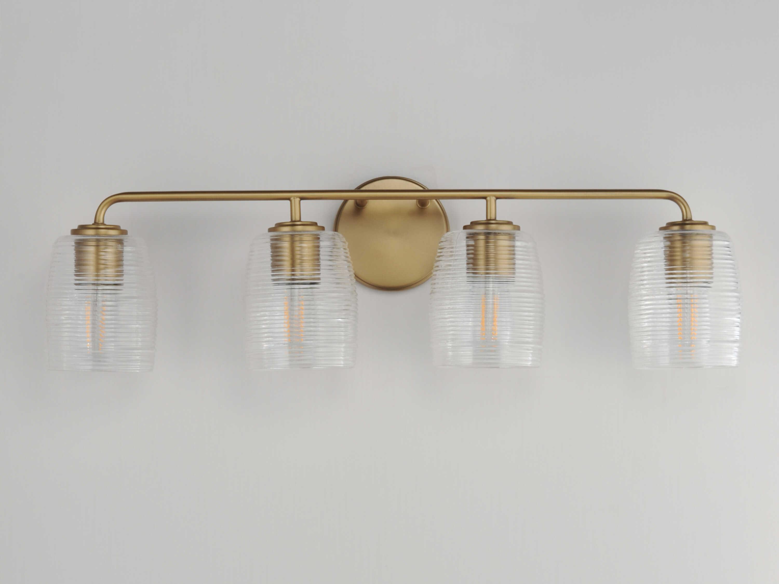 Maxim Lighting Honey 4-Light Natural Aged Brass Vanity Light