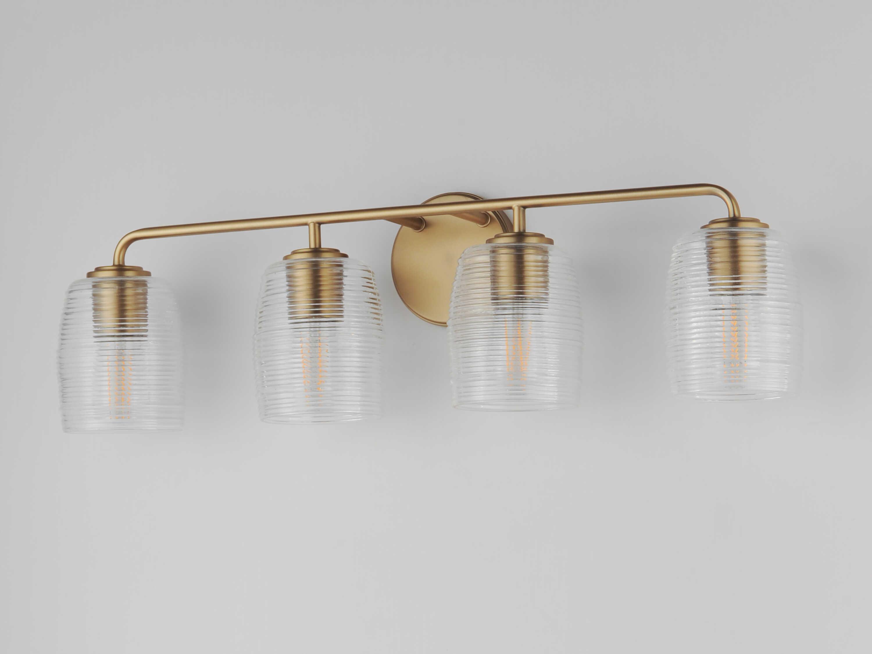 Maxim Lighting Honey 4-Light Natural Aged Brass Vanity Light