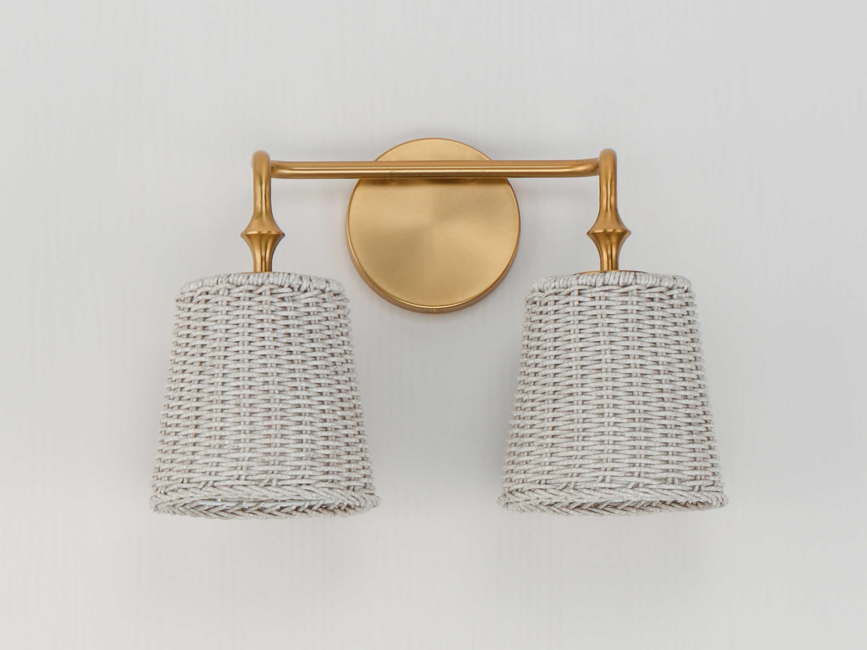 Maxim Lighting Baja 2-Light Natural Aged Brass Vanity Light