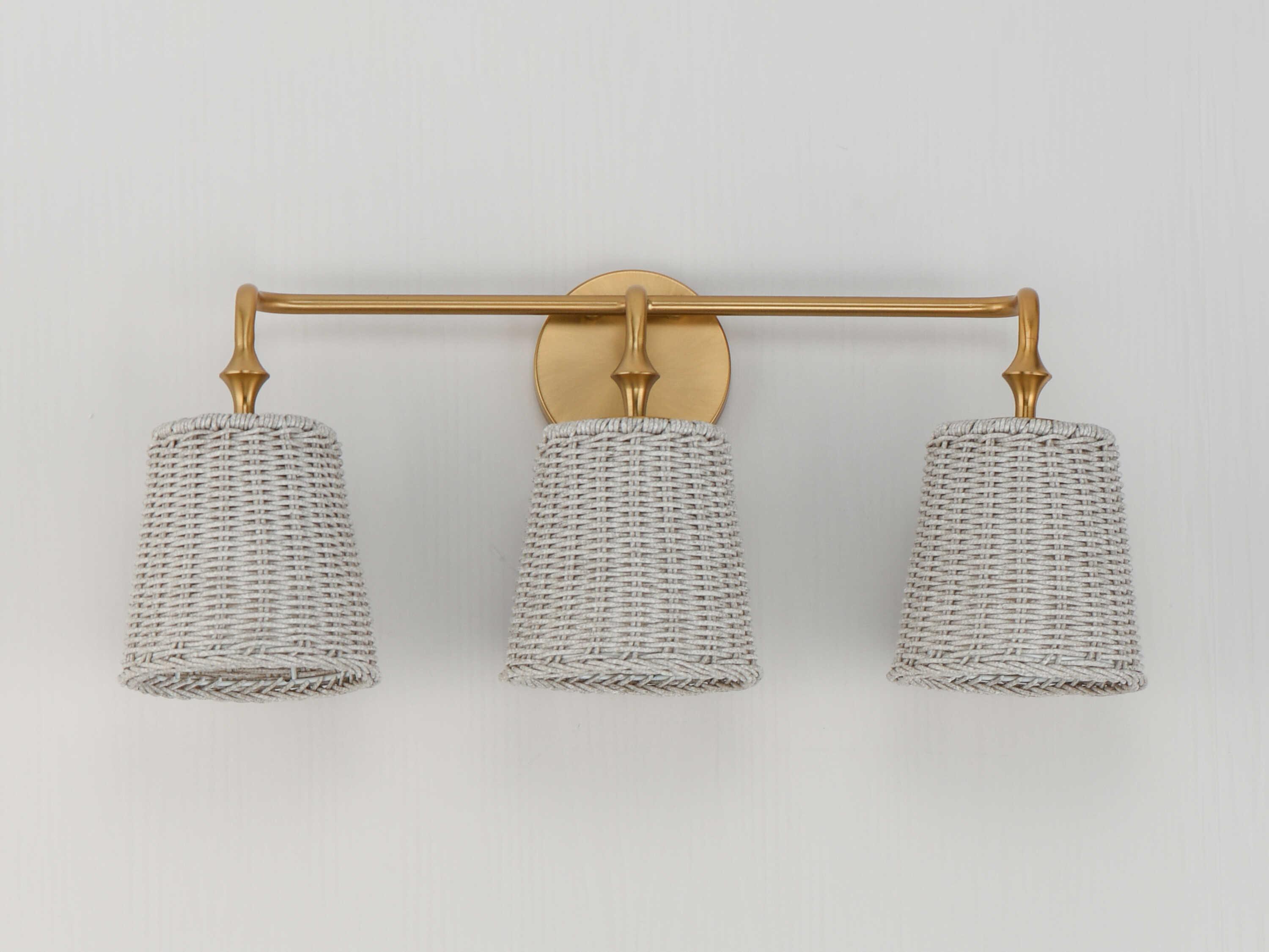 Maxim Lighting Baja 3-Light Natural Aged Brass Vanity Light