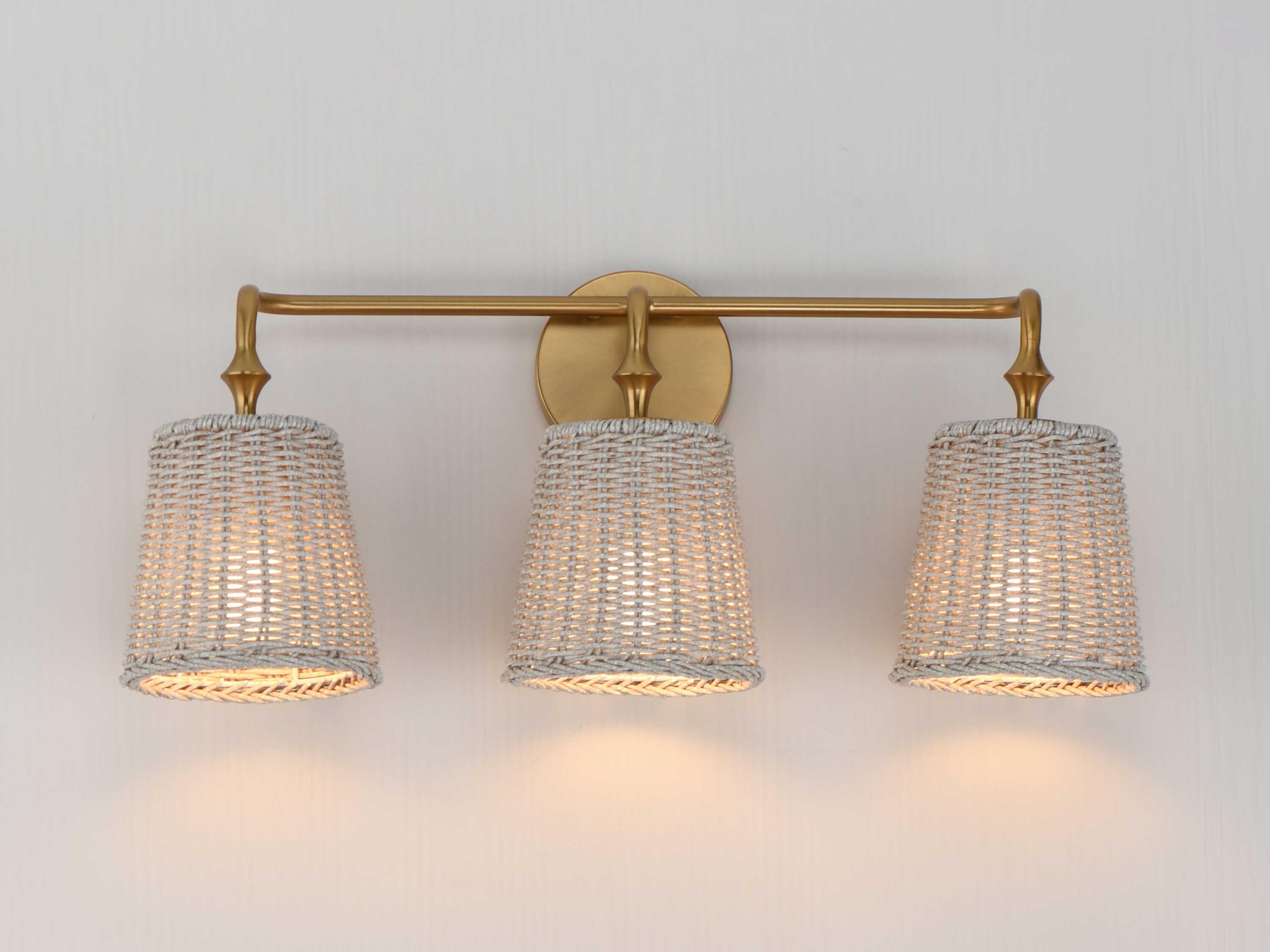 Maxim Lighting Baja 3-Light Natural Aged Brass Vanity Light