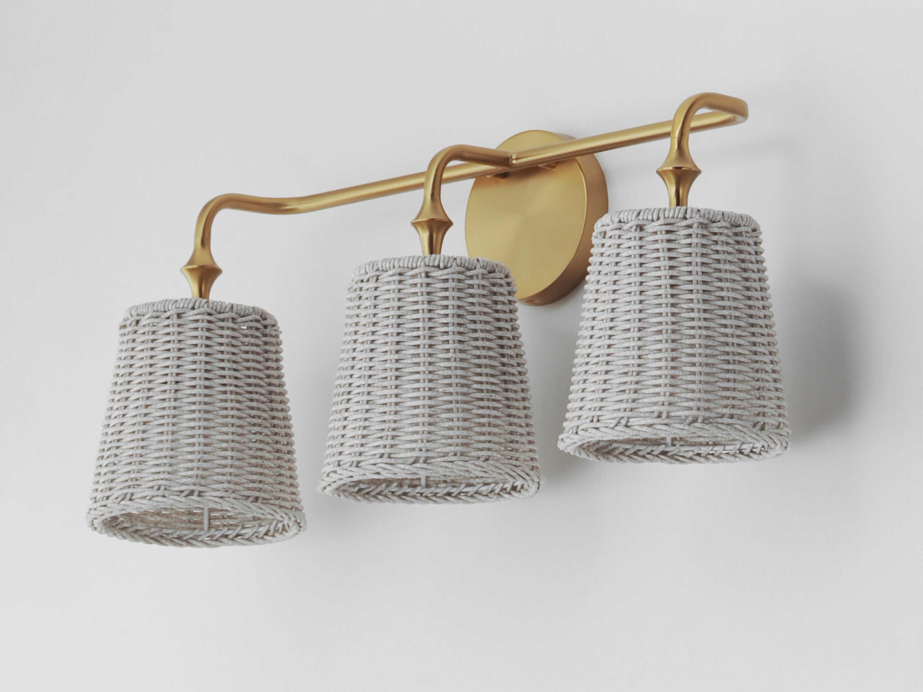 Maxim Lighting Baja 3-Light Natural Aged Brass Vanity Light