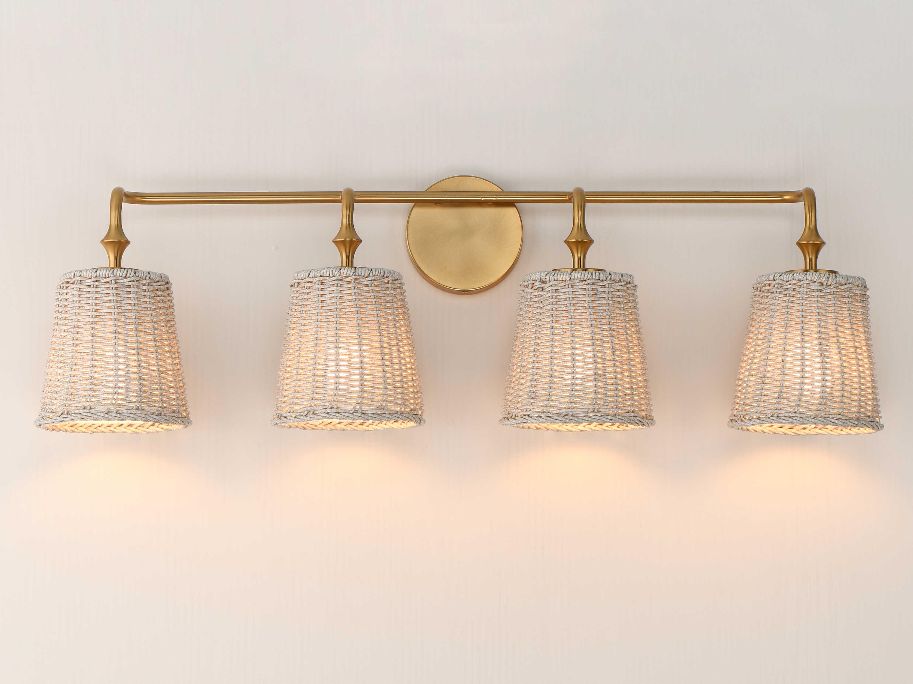 Maxim Lighting Baja 4-Light Natural Aged Brass Vanity Light