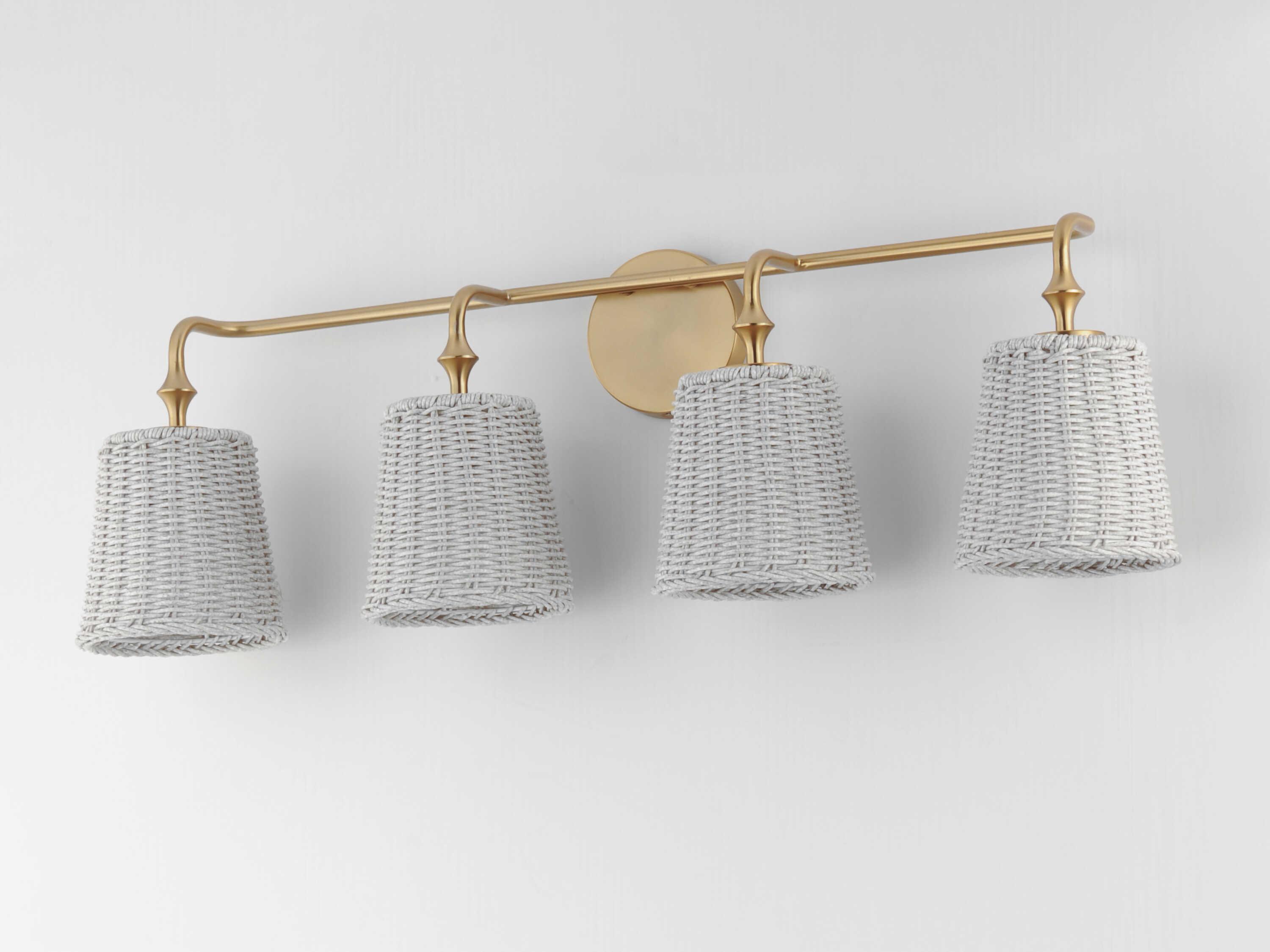 Maxim Lighting Baja 4-Light Natural Aged Brass Vanity Light
