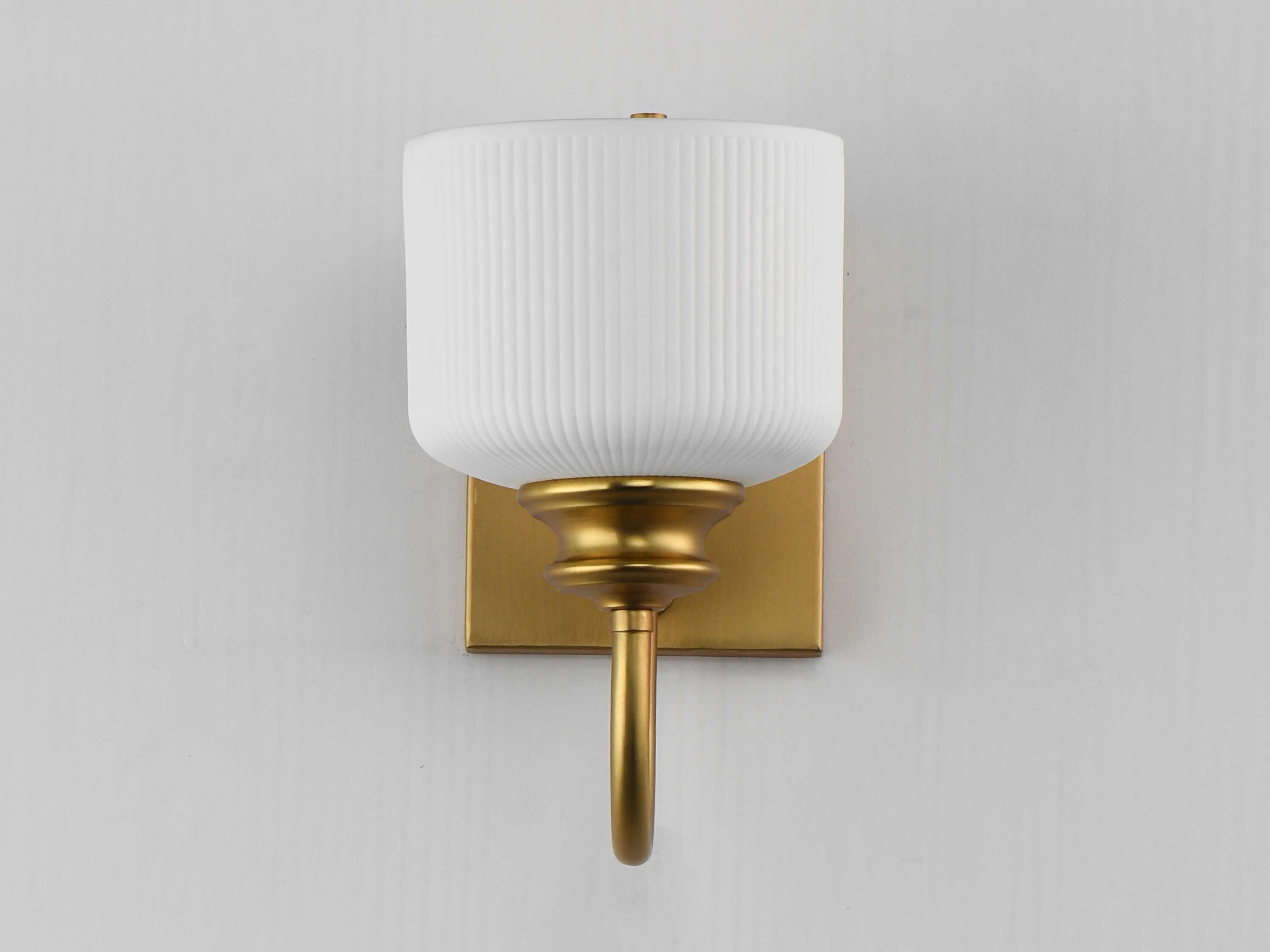 Maxim Lighting Bisque 1-Light Natural Aged Brass Wall Sconce