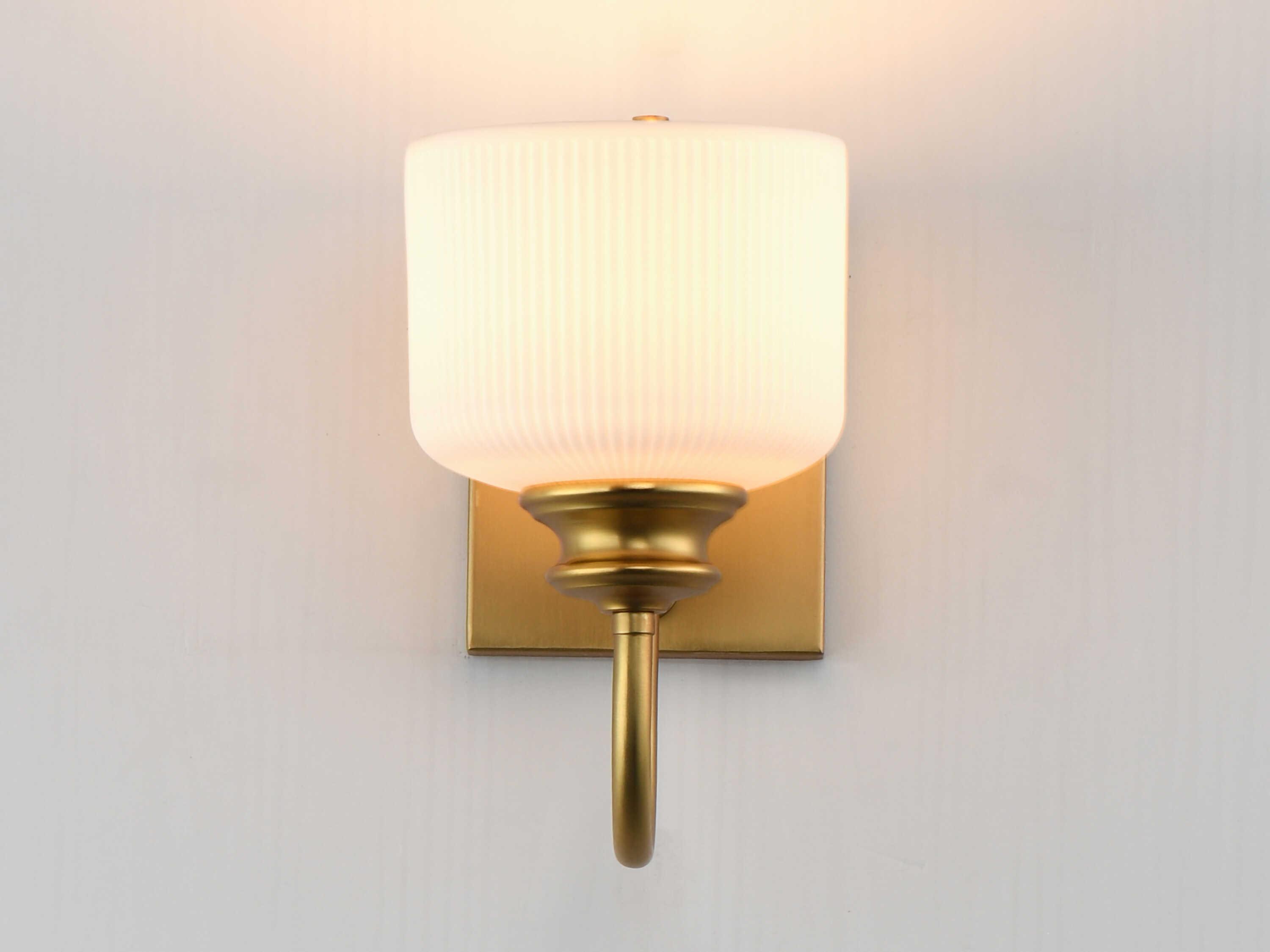Maxim Lighting Bisque 1-Light Natural Aged Brass Wall Sconce