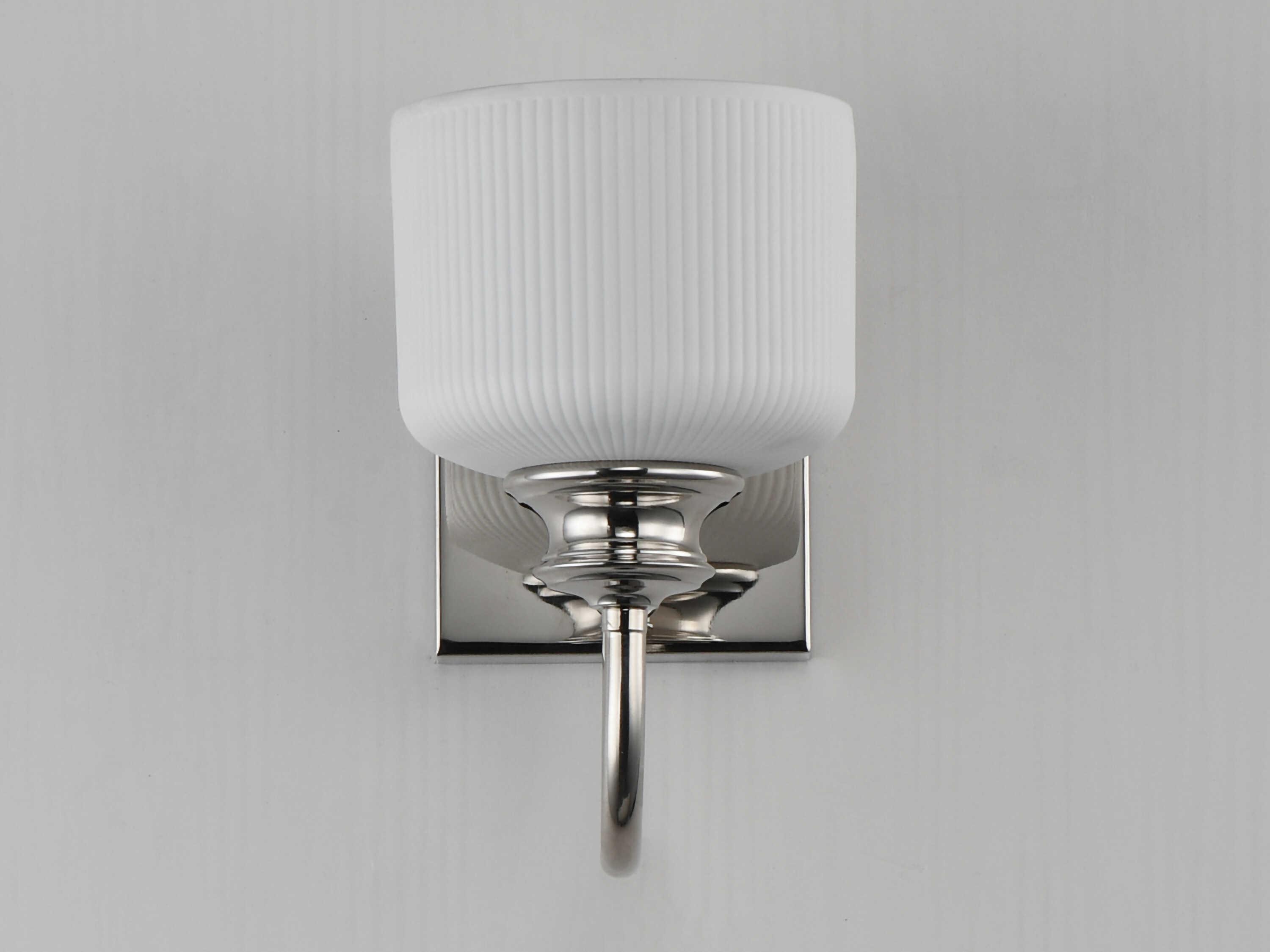 Maxim Lighting Bisque 1-Light Polished Nickel Wall Sconce