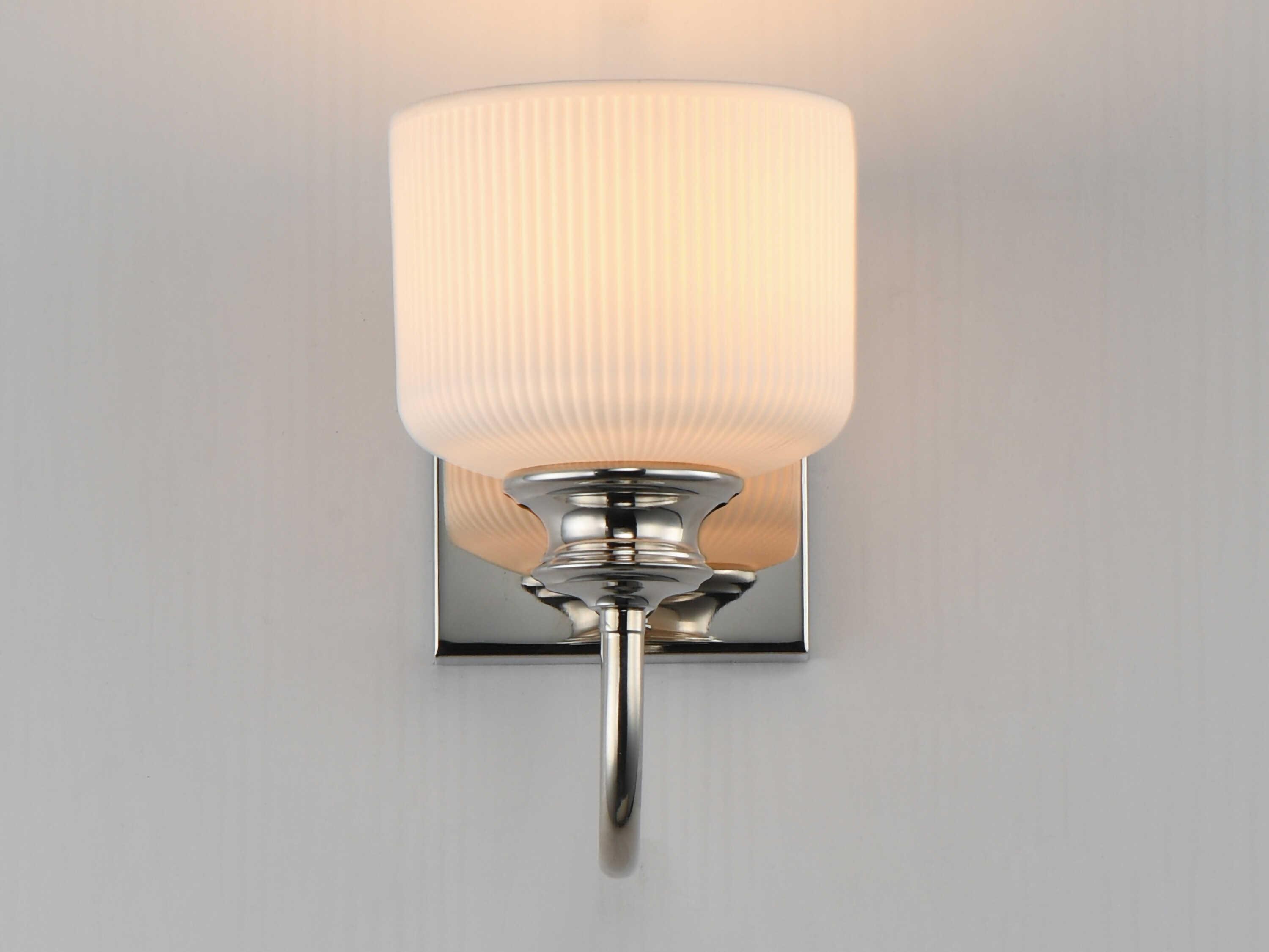 Maxim Lighting Bisque 1-Light Polished Nickel Wall Sconce