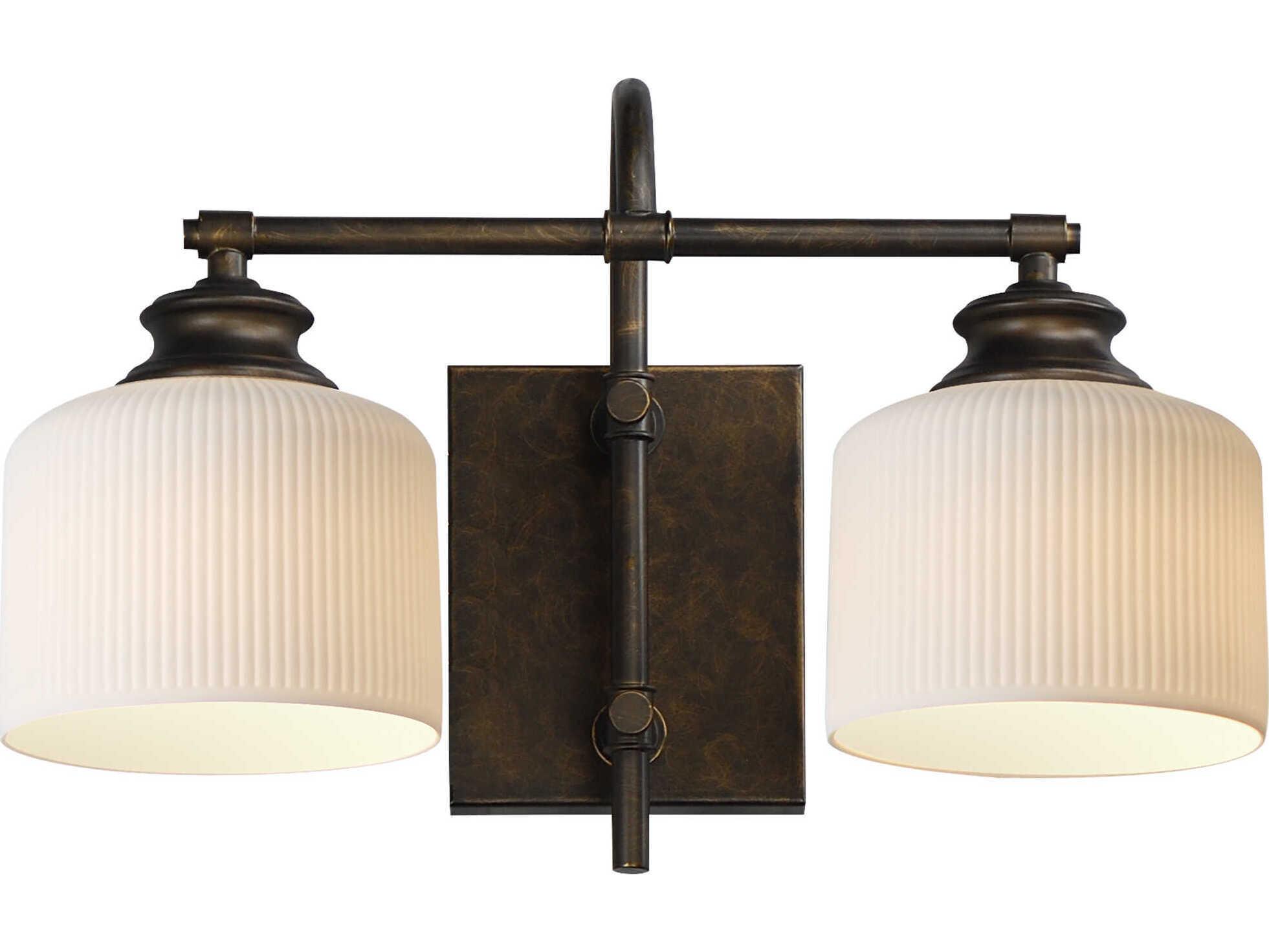 Maxim Lighting Bisque 2-Light Oil Rubbed Bronze Vanity Light