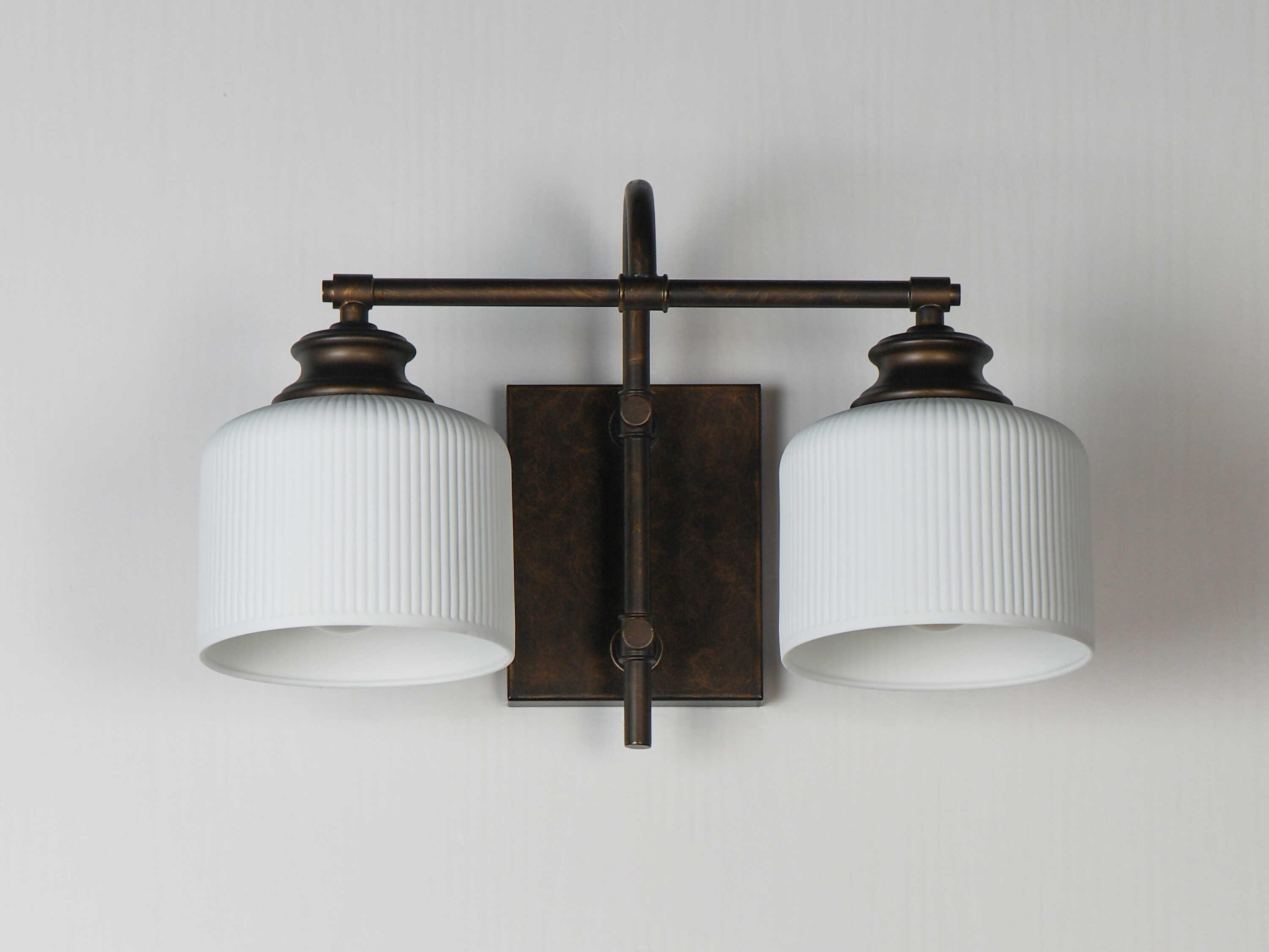 Maxim Lighting Bisque 2-Light Oil Rubbed Bronze Vanity Light