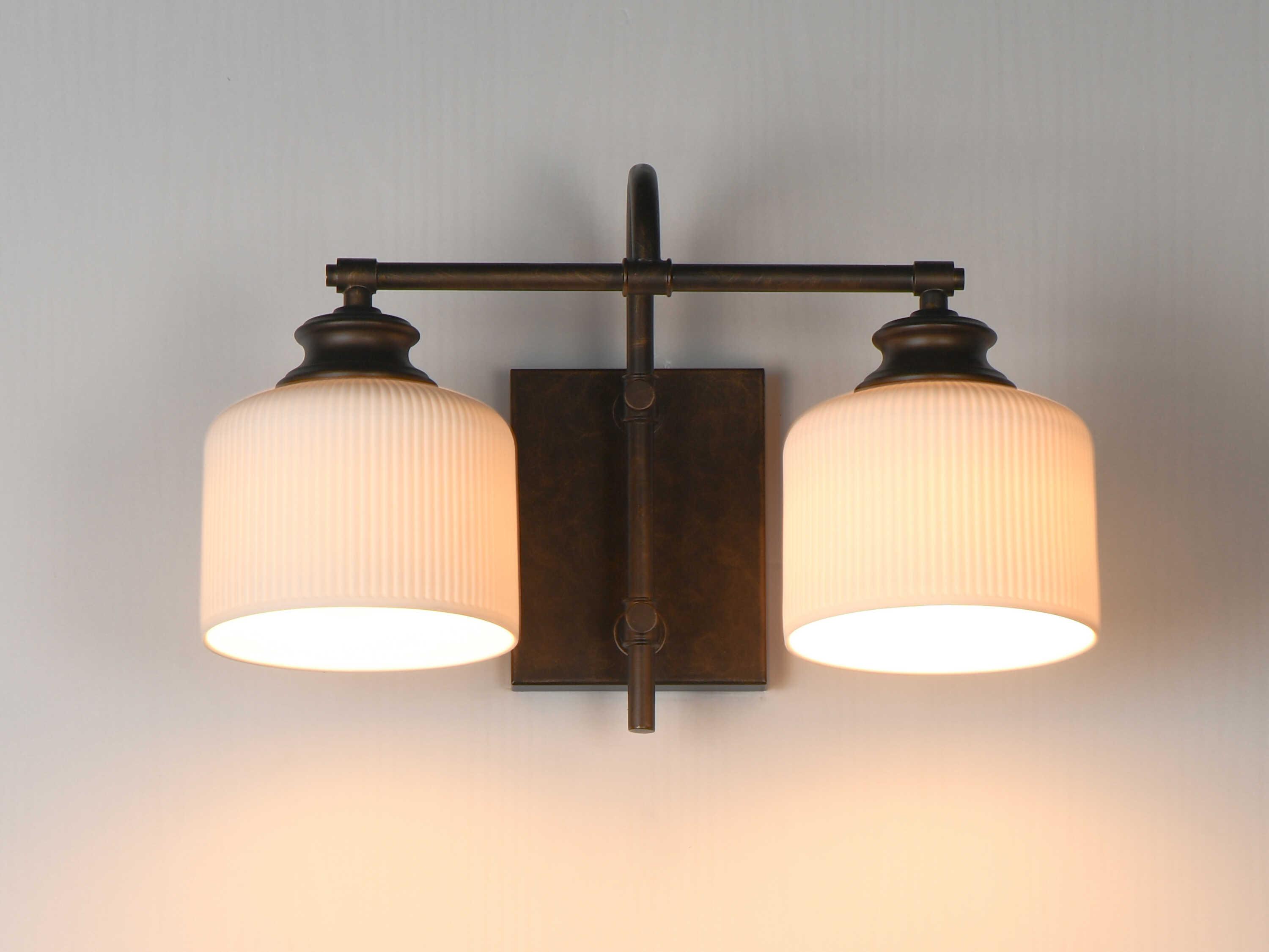 Maxim Lighting Bisque 2-Light Oil Rubbed Bronze Vanity Light