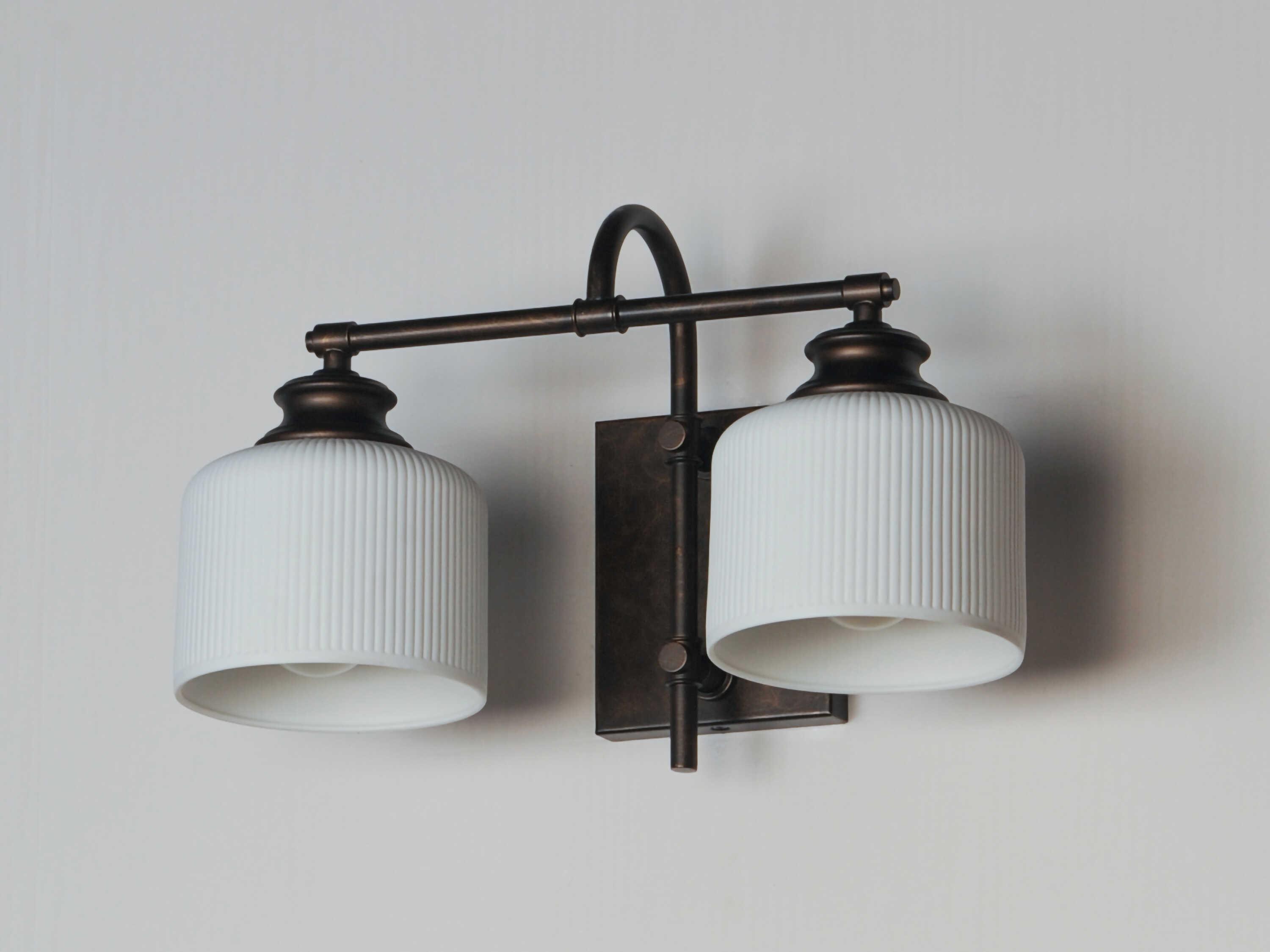 Maxim Lighting Bisque 2-Light Oil Rubbed Bronze Vanity Light