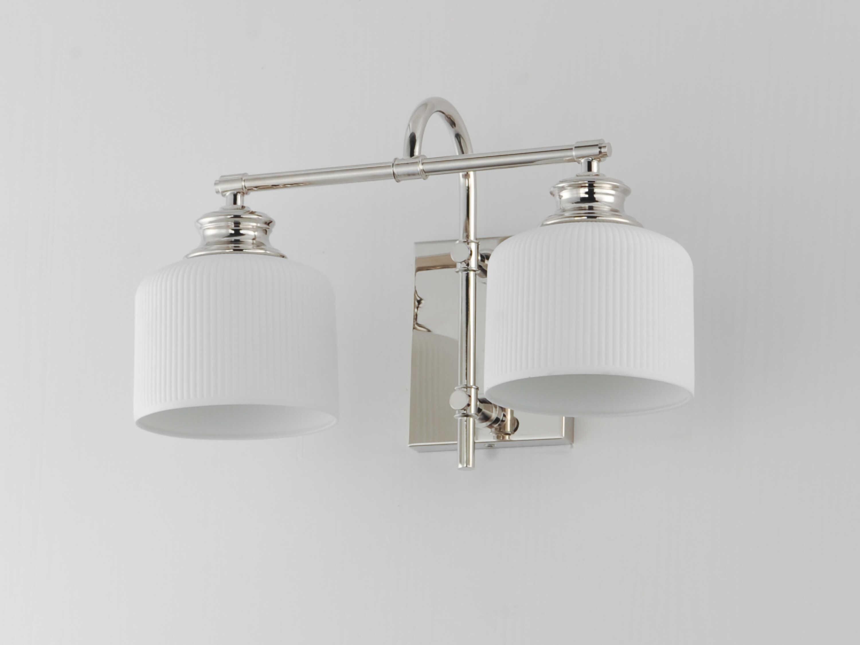 Maxim Lighting Bisque 2-Light Polished Nickel Vanity Light