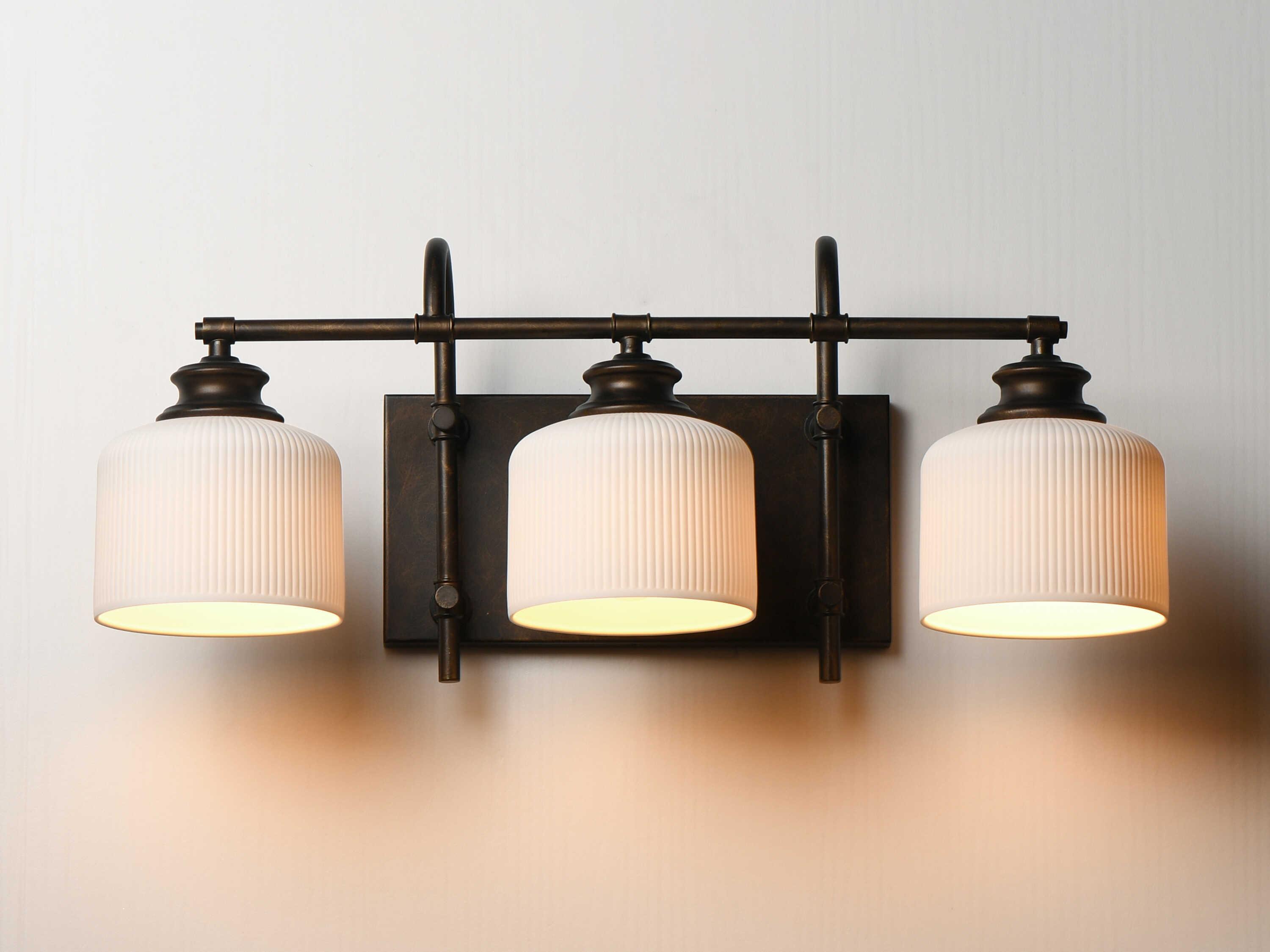 Maxim Lighting Bisque 3-Light Oil Rubbed Bronze Vanity Light