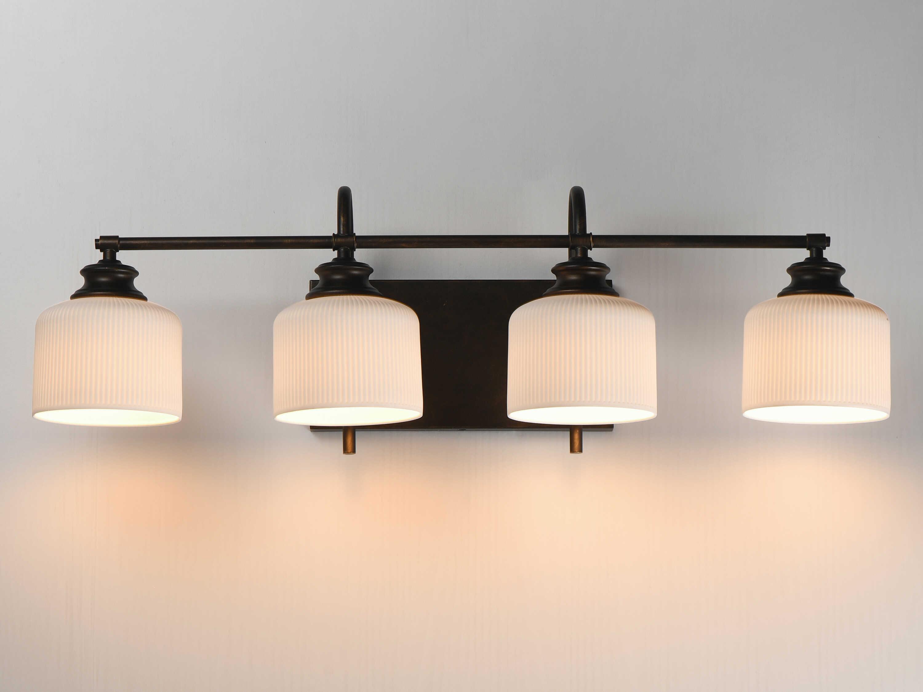 Maxim Lighting Bisque 4-Light Oil Rubbed Bronze Vanity Light