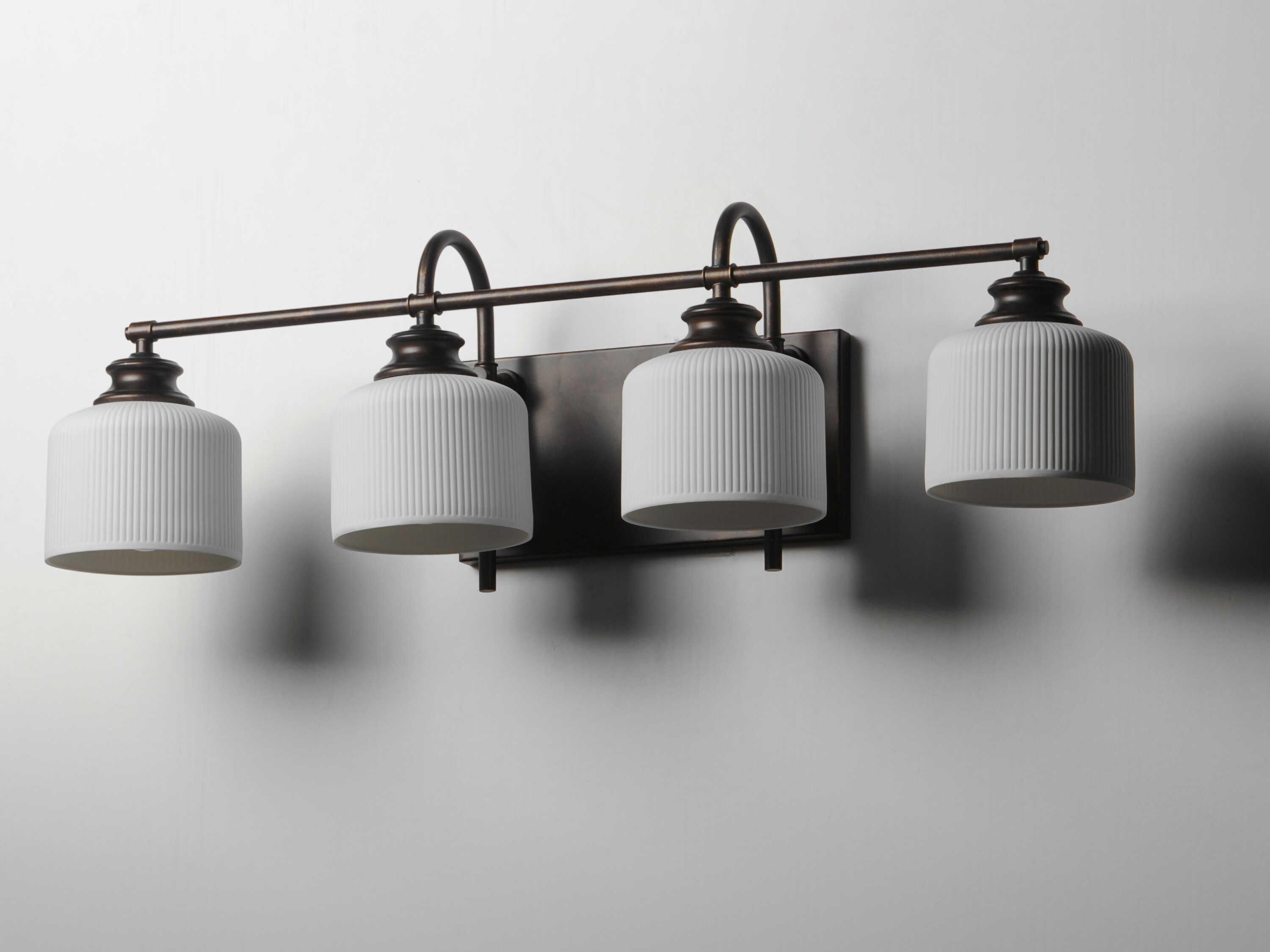 Maxim Lighting Bisque 4-Light Oil Rubbed Bronze Vanity Light