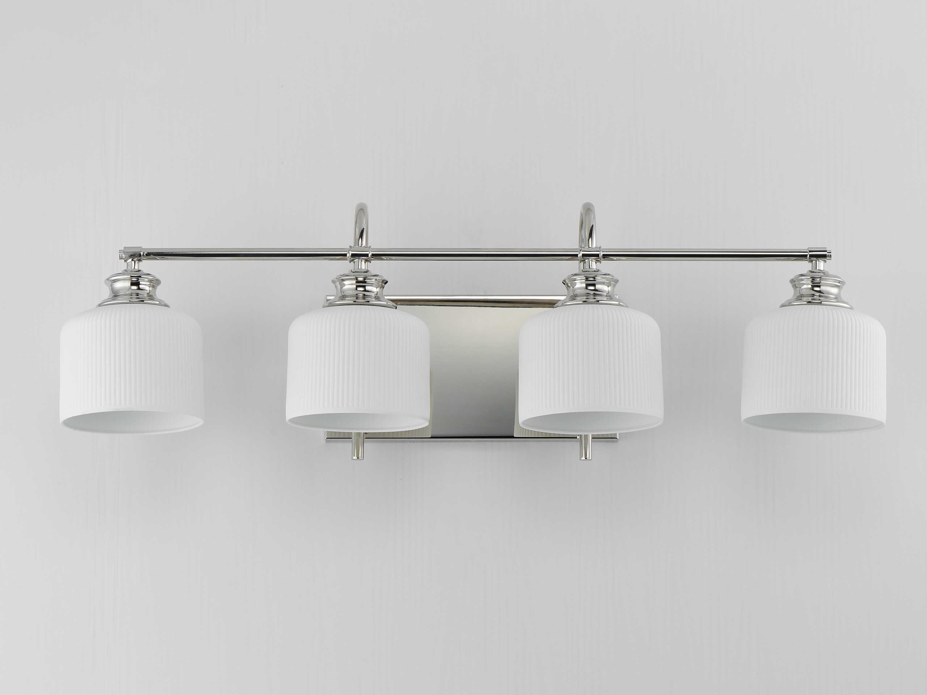 Maxim Lighting Bisque 4-Light Polished Nickel Vanity Light