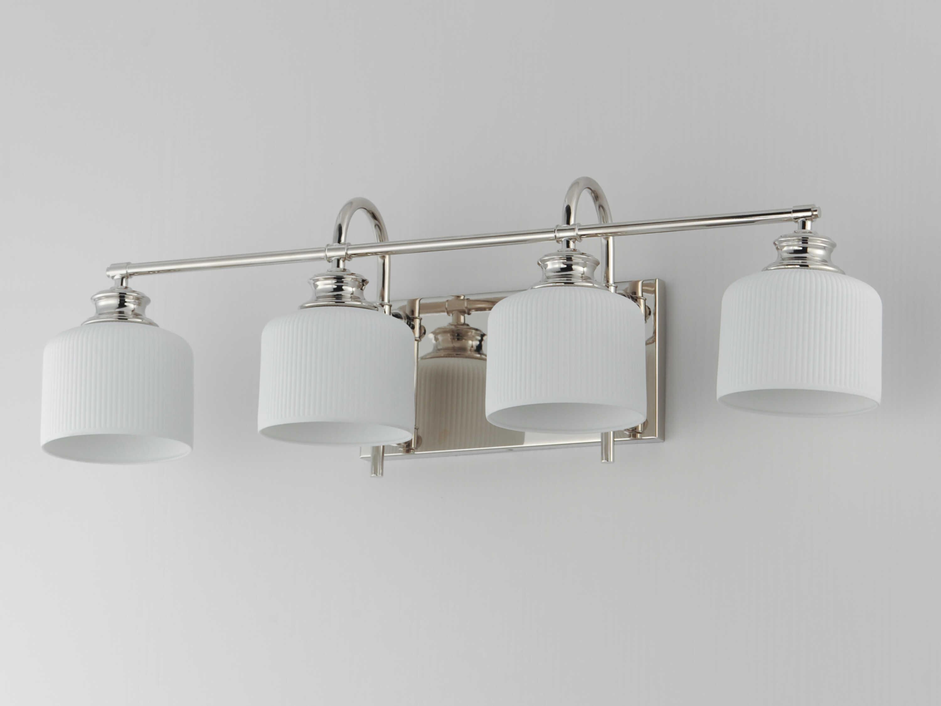 Maxim Lighting Bisque 4-Light Polished Nickel Vanity Light