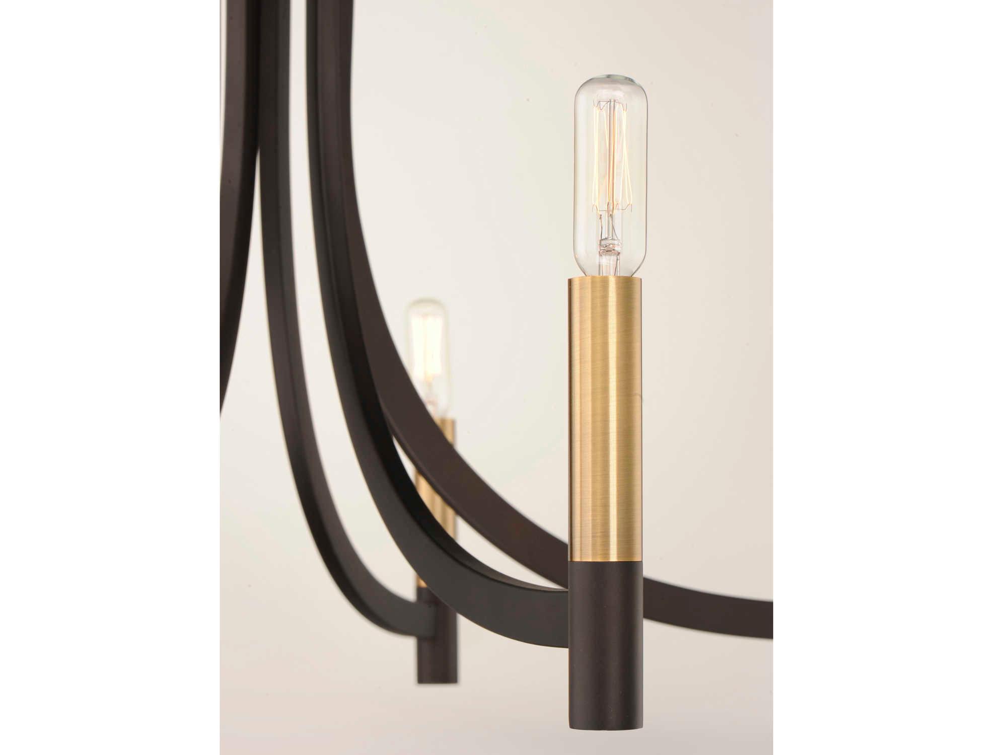 Maxim Lighting Lyndon 6-Light Bronze Antique Brass Candelabra Chandelier