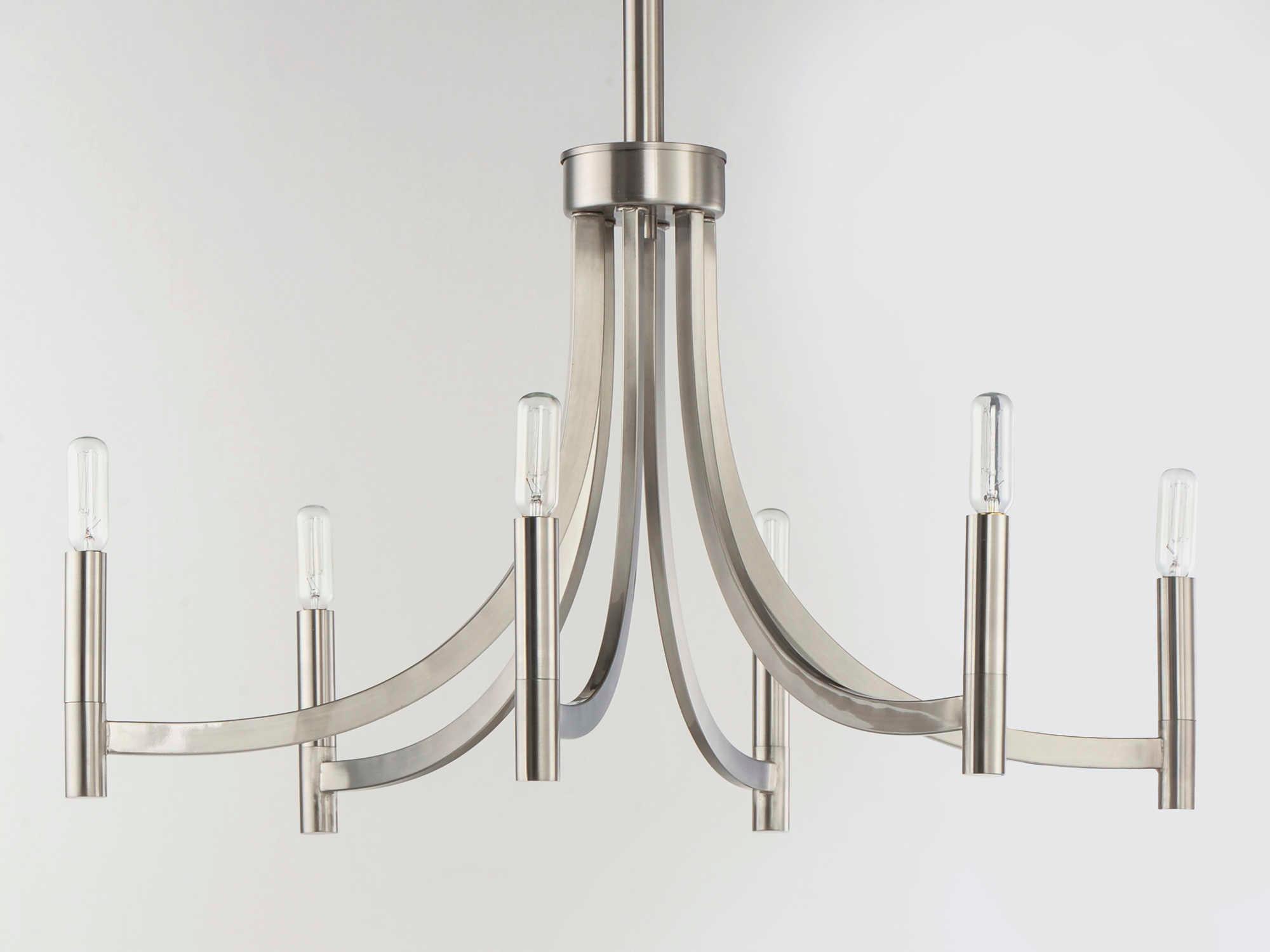 Maxim Lighting Lyndon 6-Light Satin Nickel Candelabra Chandelier