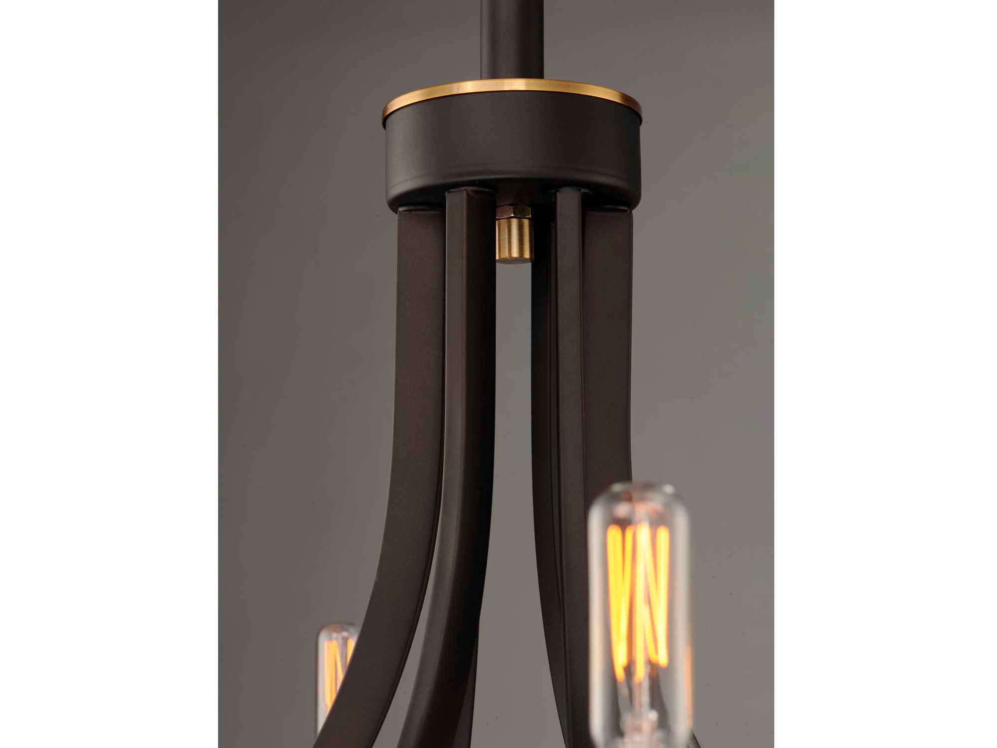 Maxim Lighting Lyndon 9-Light Bronze Antique Brass Candelabra Chandelier