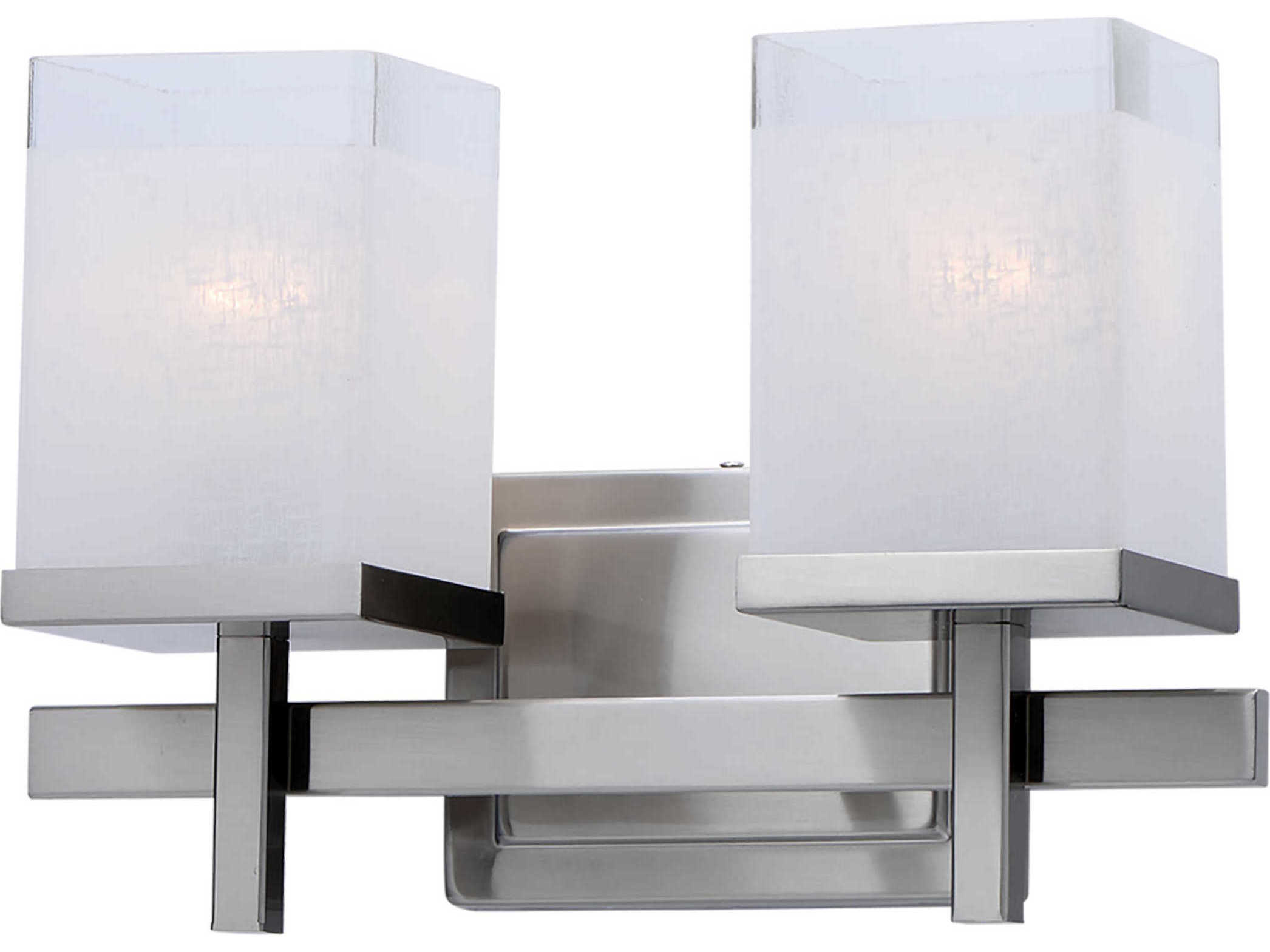 Maxim Lighting Tetra 0-Light Satin Nickel Glass Vanity Light