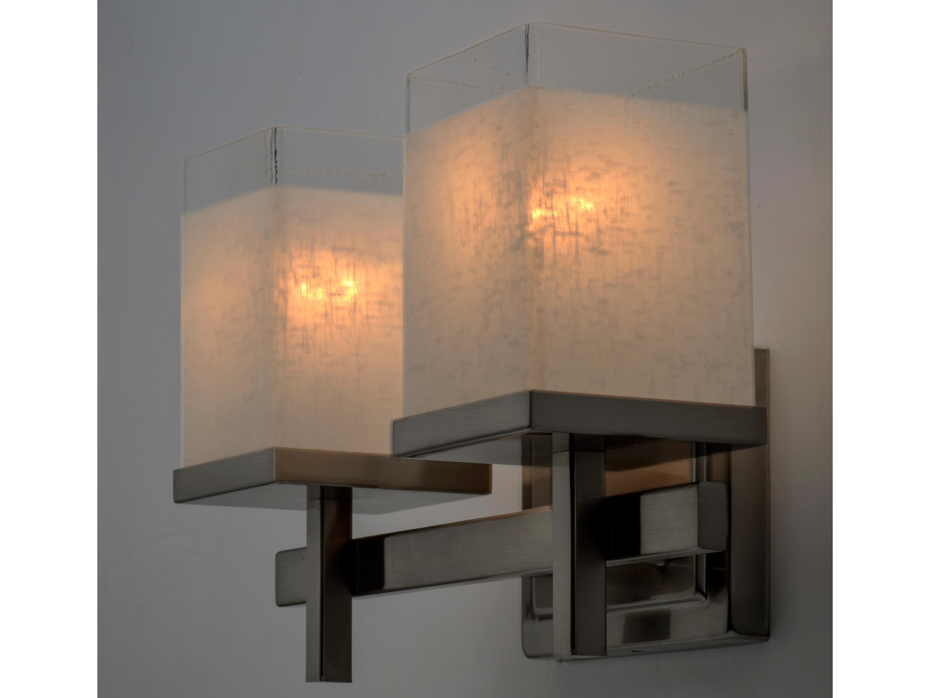 Maxim Lighting Tetra 0-Light Satin Nickel Glass Vanity Light