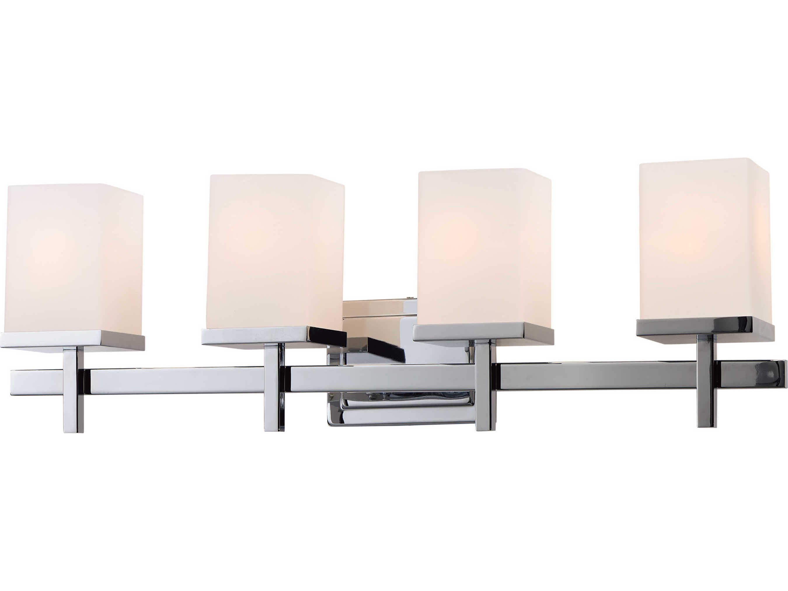 Maxim Lighting Tetra 4-Light Polished Chrome Glass Vanity Light