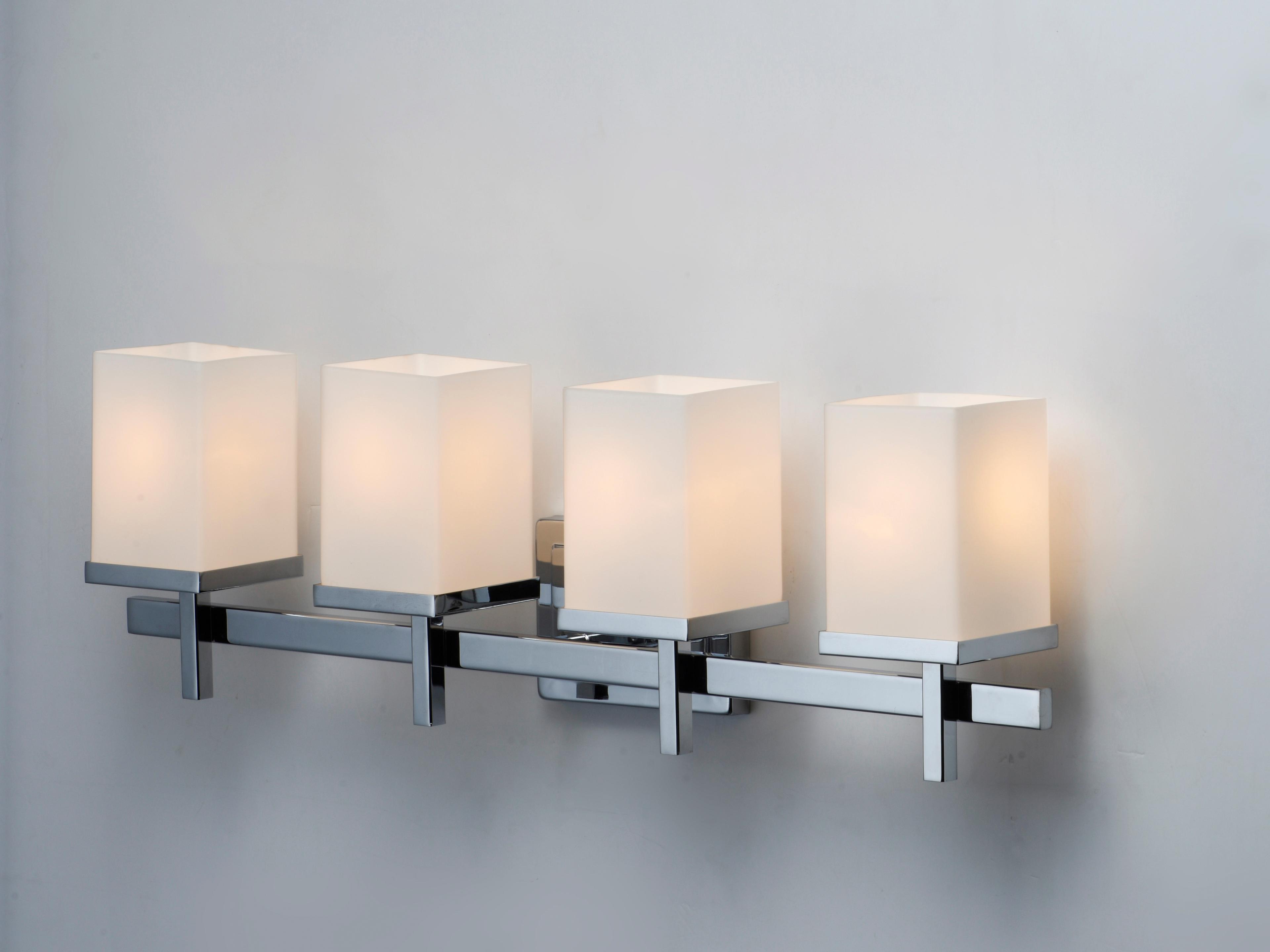 Maxim Lighting Tetra 4-Light Polished Chrome Glass Vanity Light