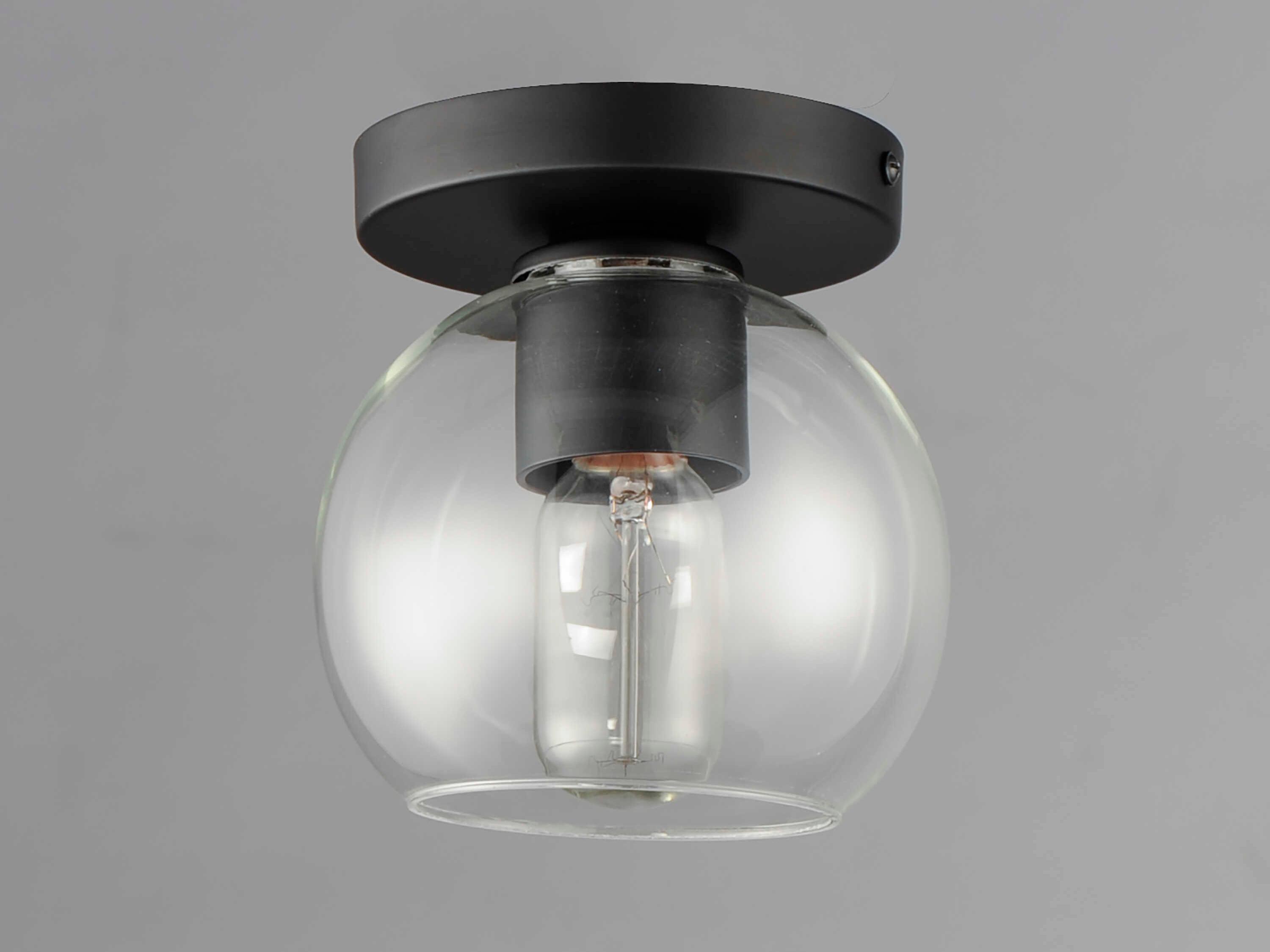 Maxim Lighting Knox 1-Light Black Globe Flush Mount