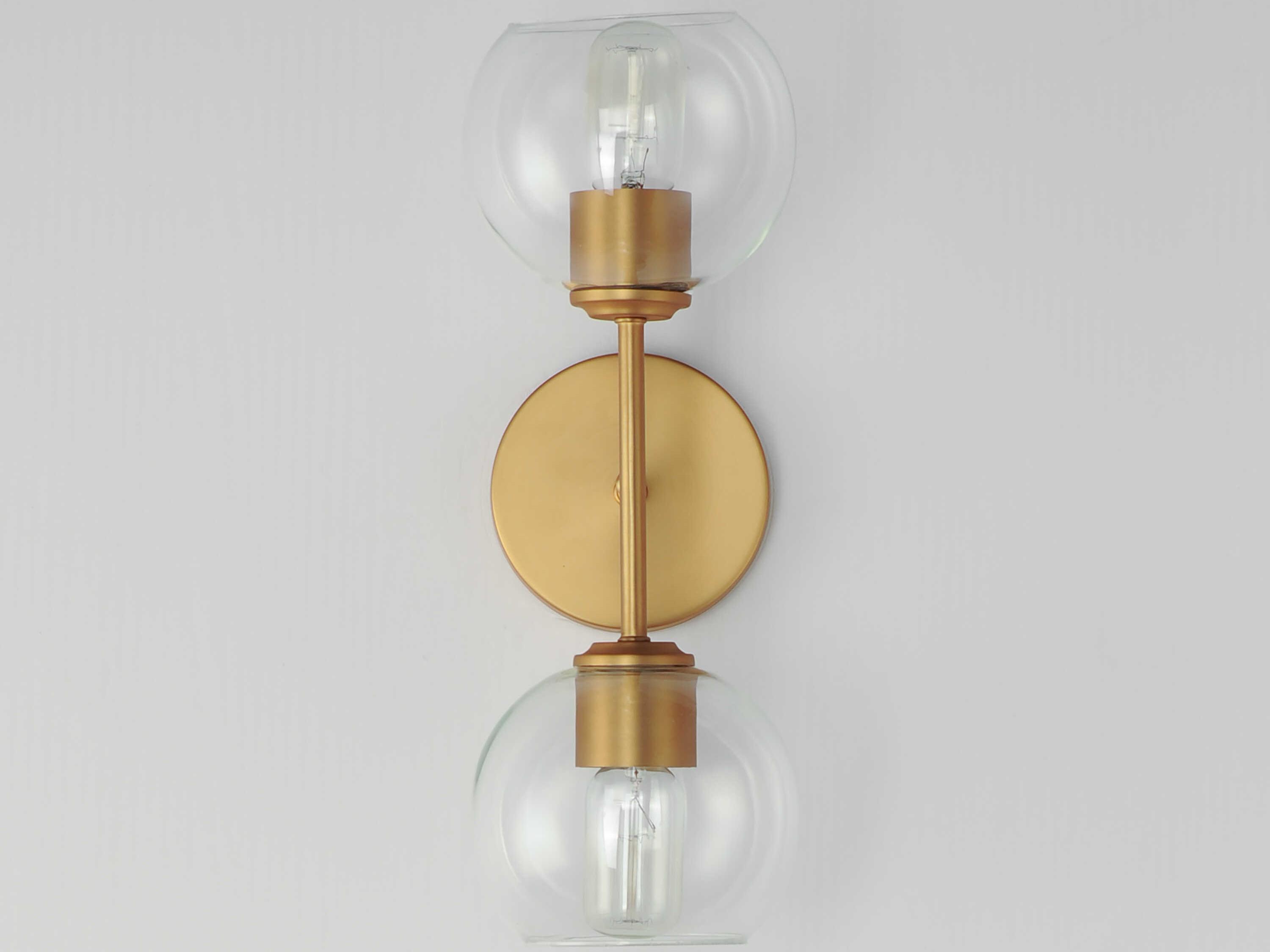 Maxim Lighting Knox 2-Light Natural Aged Brass Wall Sconce