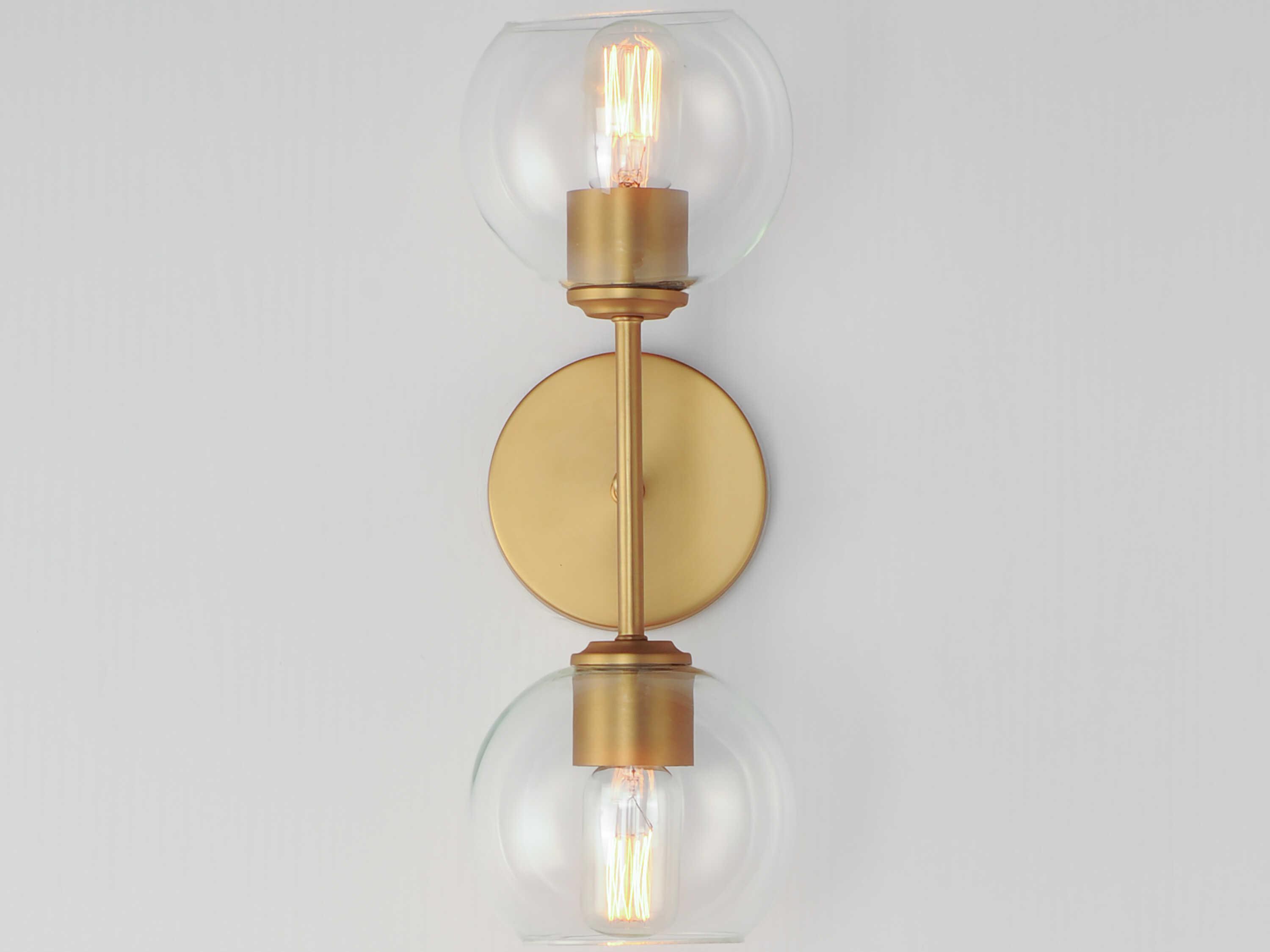 Maxim Lighting Knox 2-Light Natural Aged Brass Wall Sconce