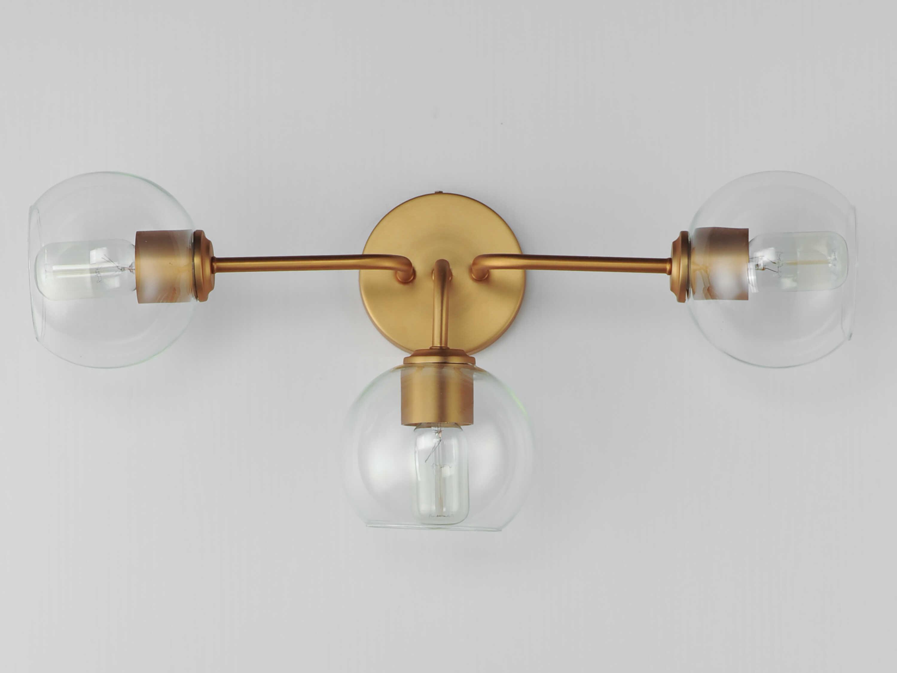 Maxim Lighting Knox 3-Light Natural Aged Brass Vanity Light