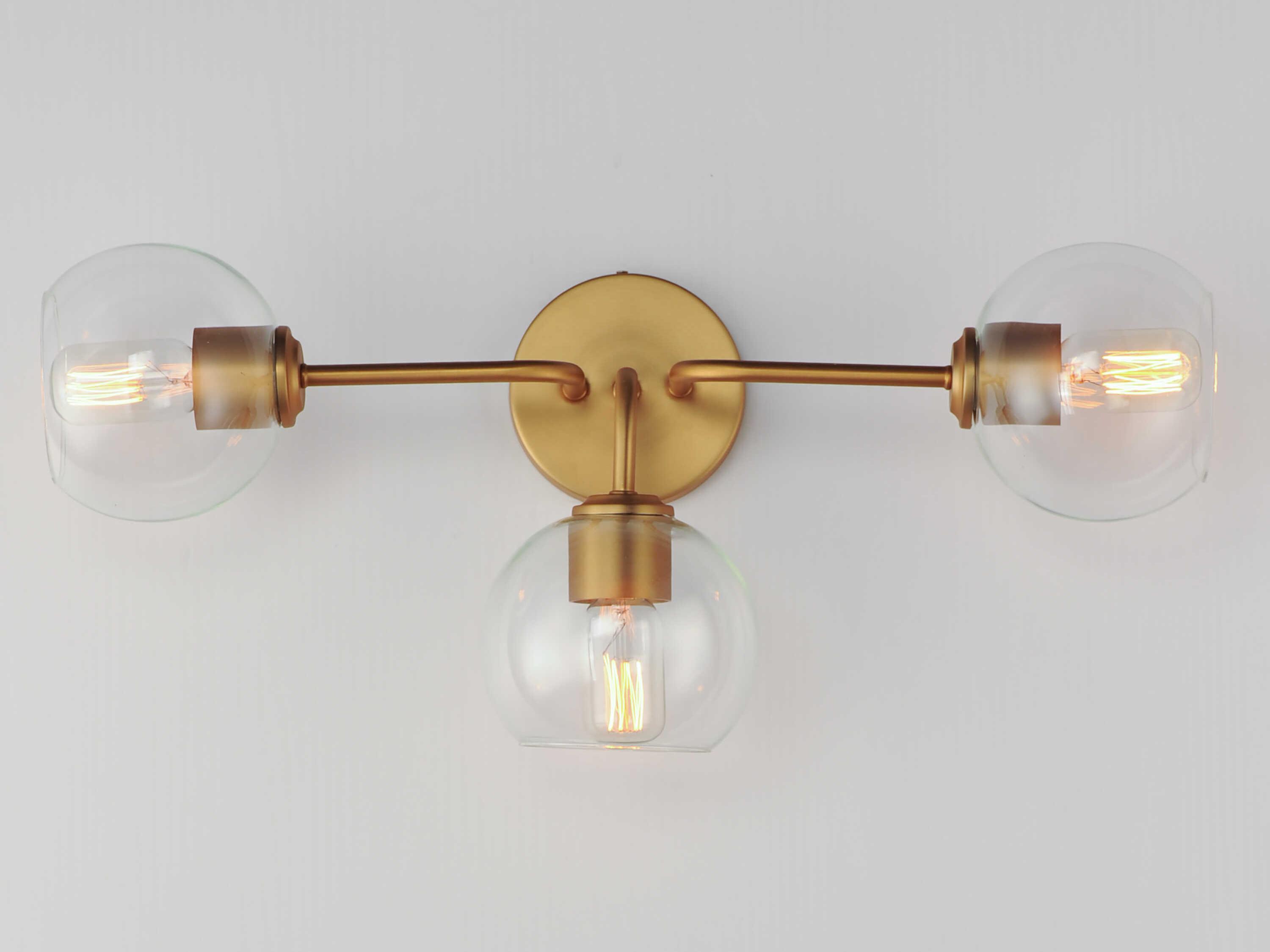 Maxim Lighting Knox 3-Light Natural Aged Brass Vanity Light