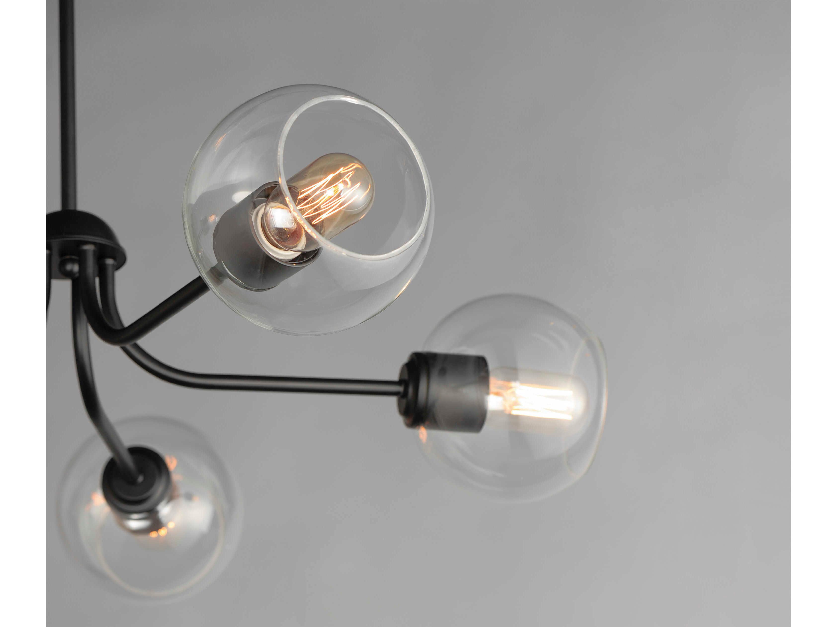Maxim Lighting Knox 5-Light Black Globe Chandelier