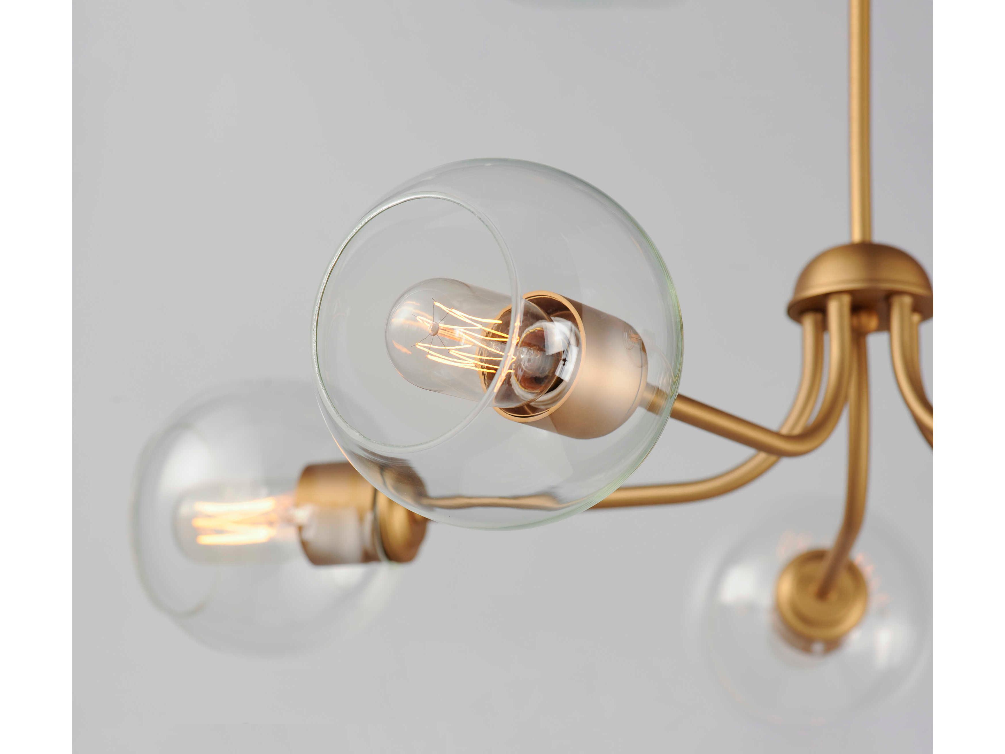 Maxim Lighting Knox 5-Light Natural Aged Brass Globe Chandelier
