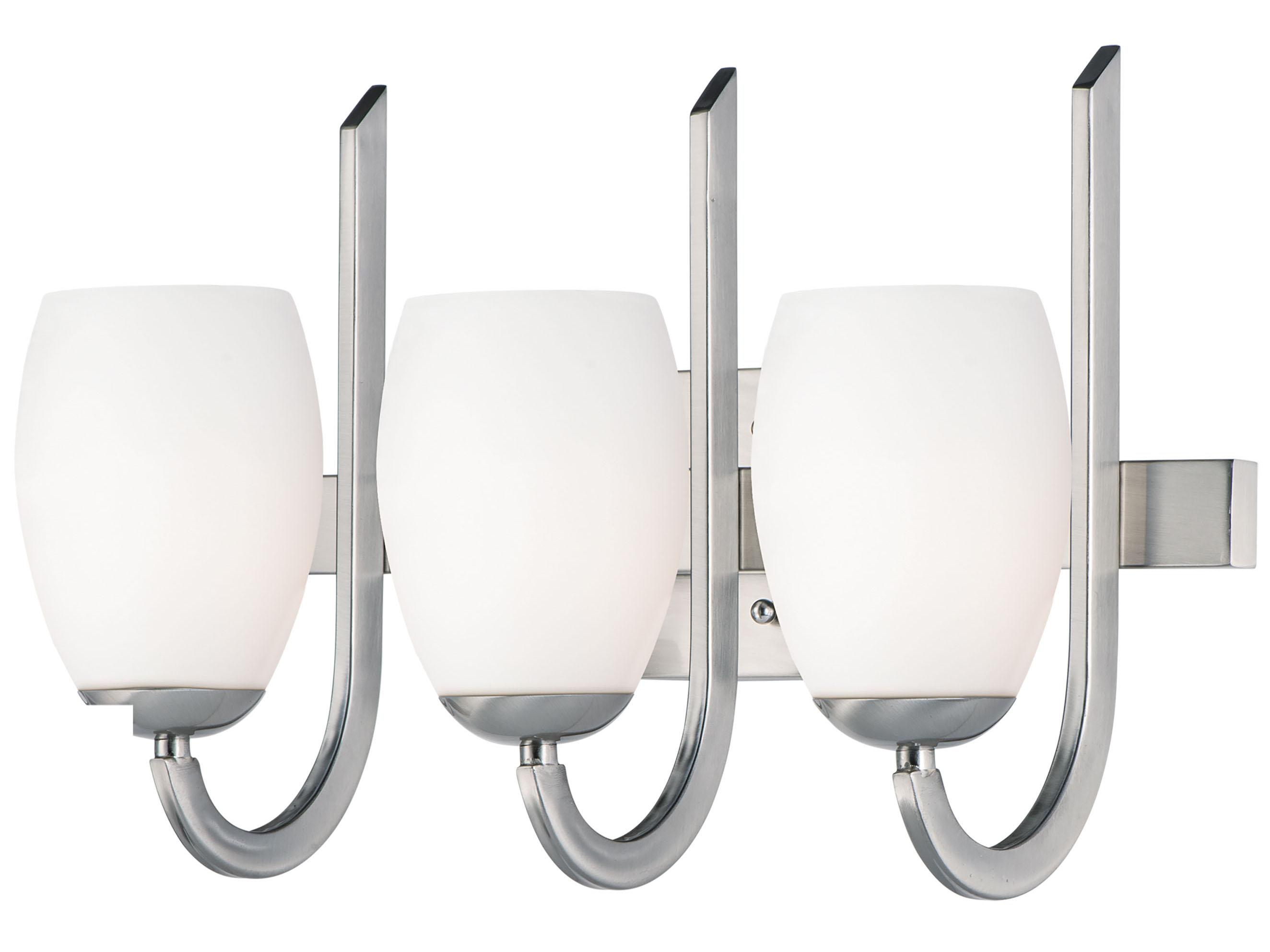 Maxim Lighting Taylor 3-Light Satin Nickel Glass Vanity Light