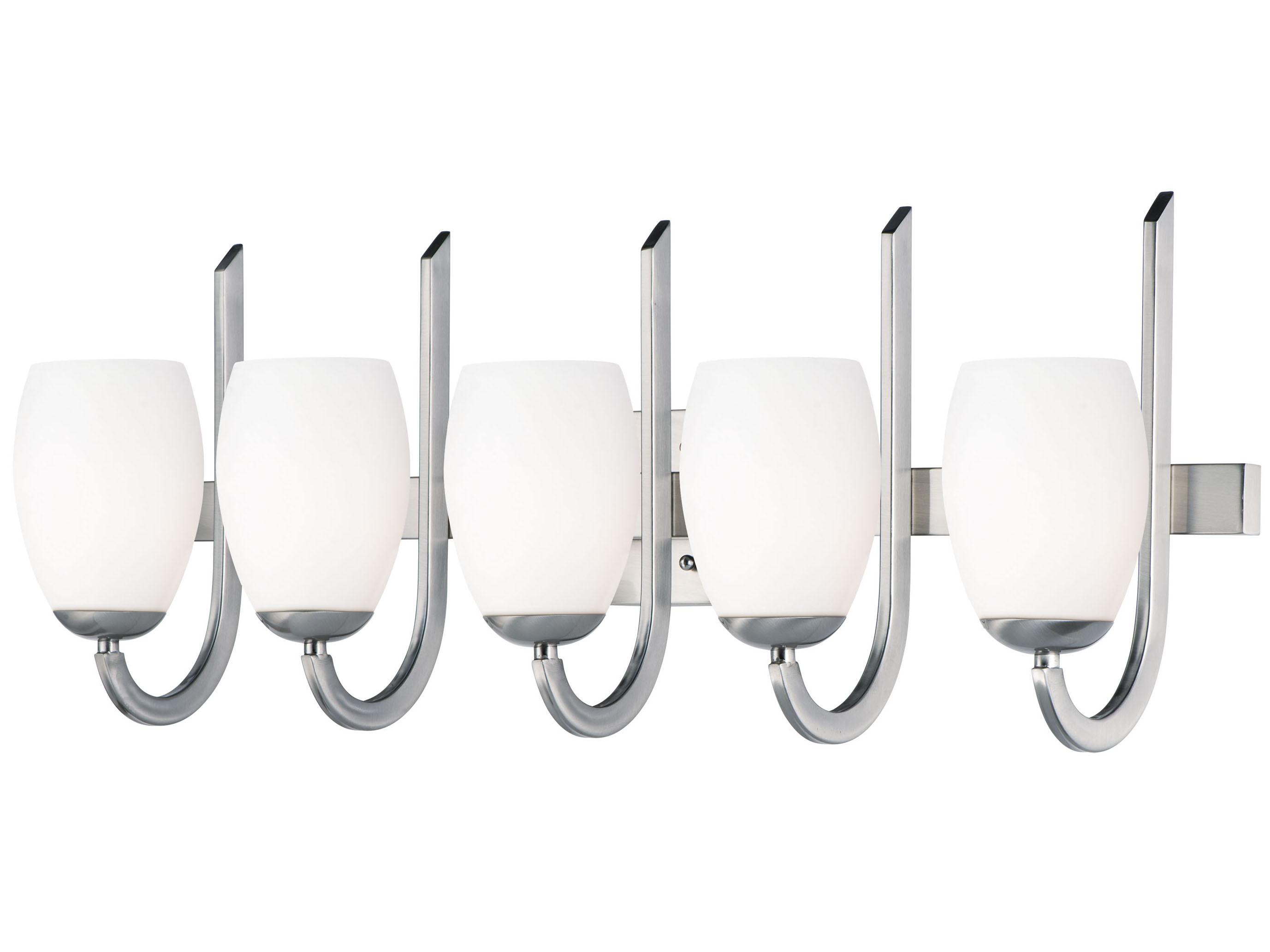 Maxim Lighting Taylor 5-Light Satin Nickel Glass Vanity Light