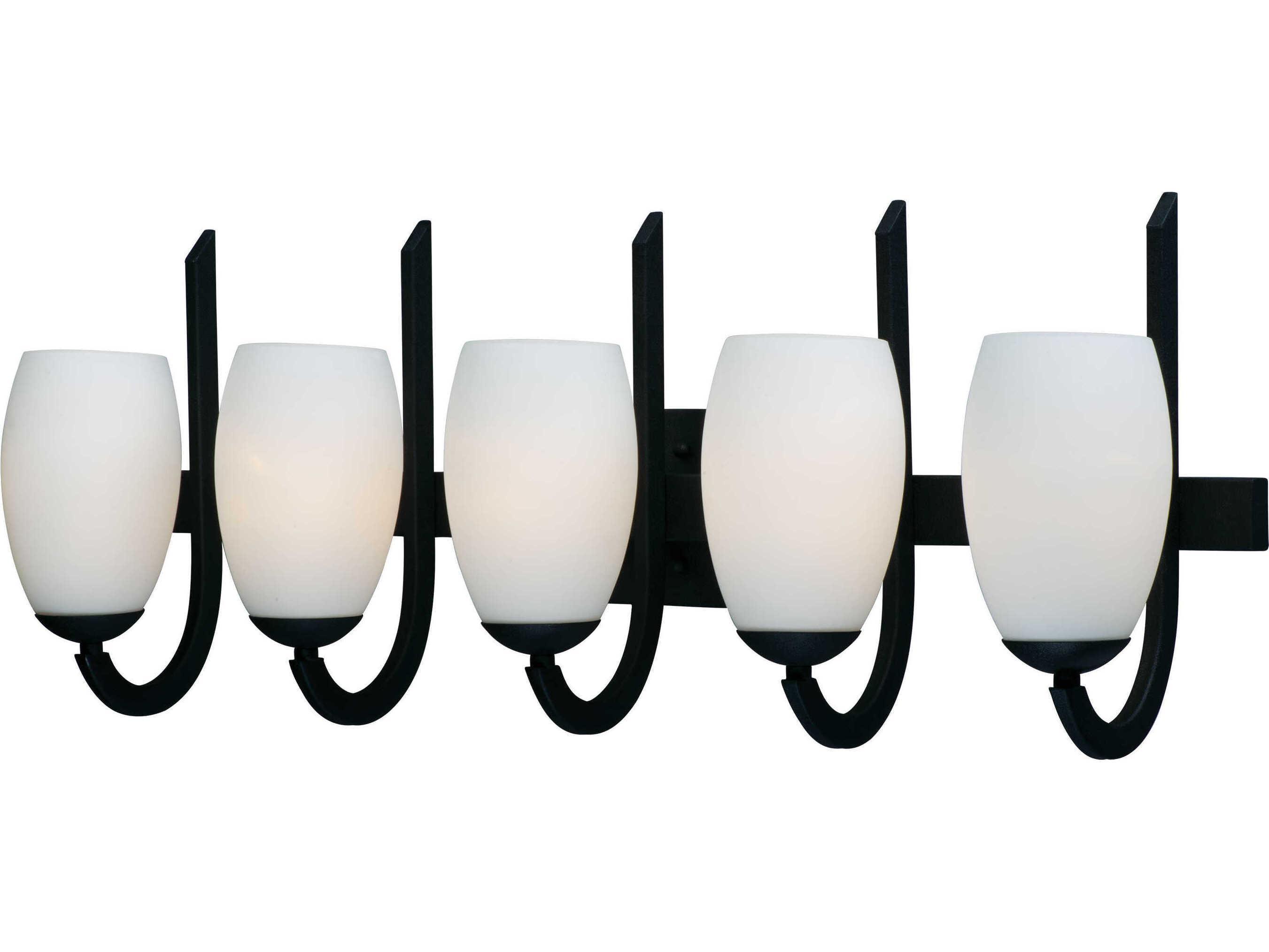 Maxim Lighting Taylor 5-Light Textured Black Glass Vanity Light