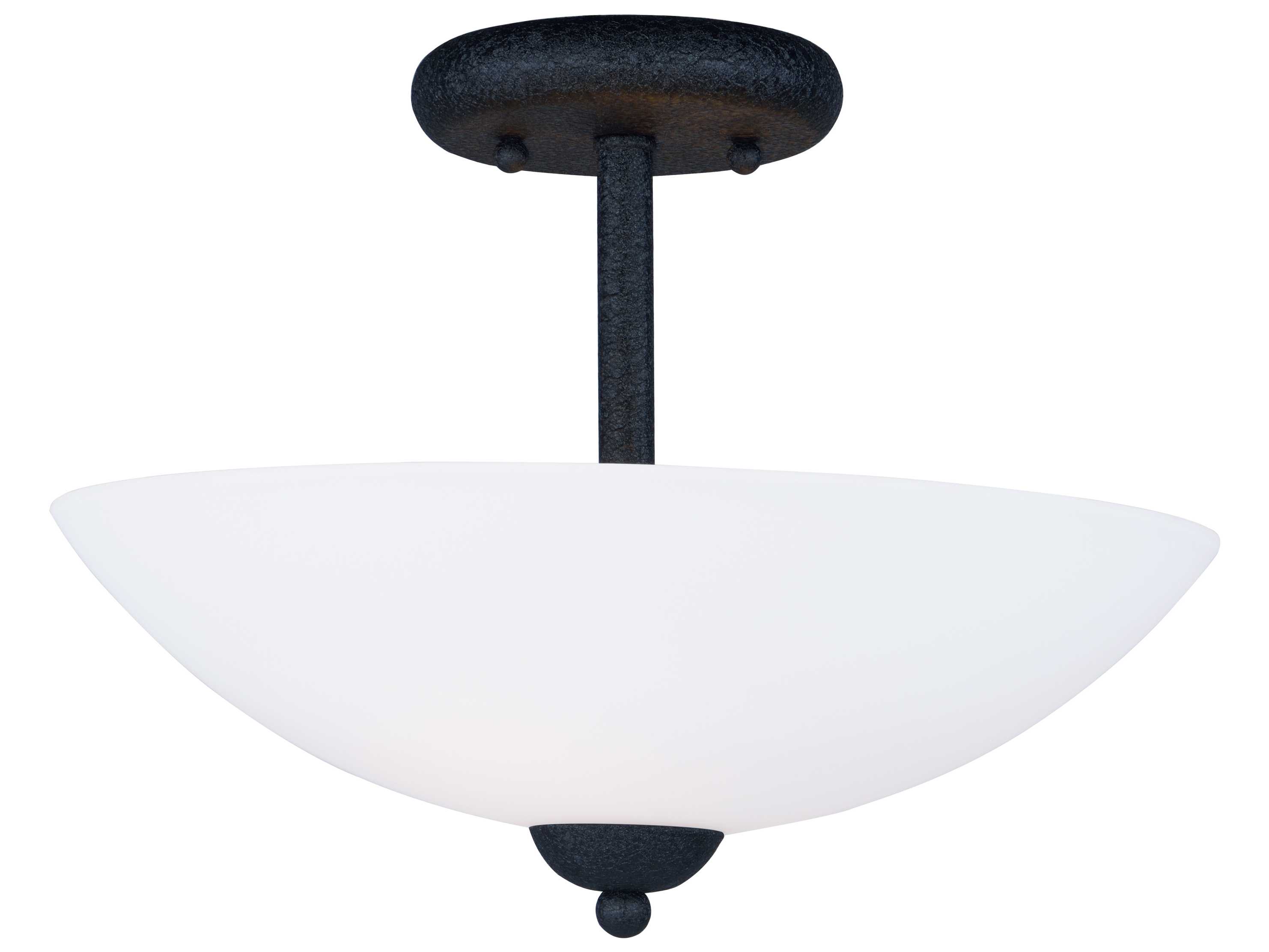 Maxim Lighting Taylor Textured Black Bowl Semi Flush Mount