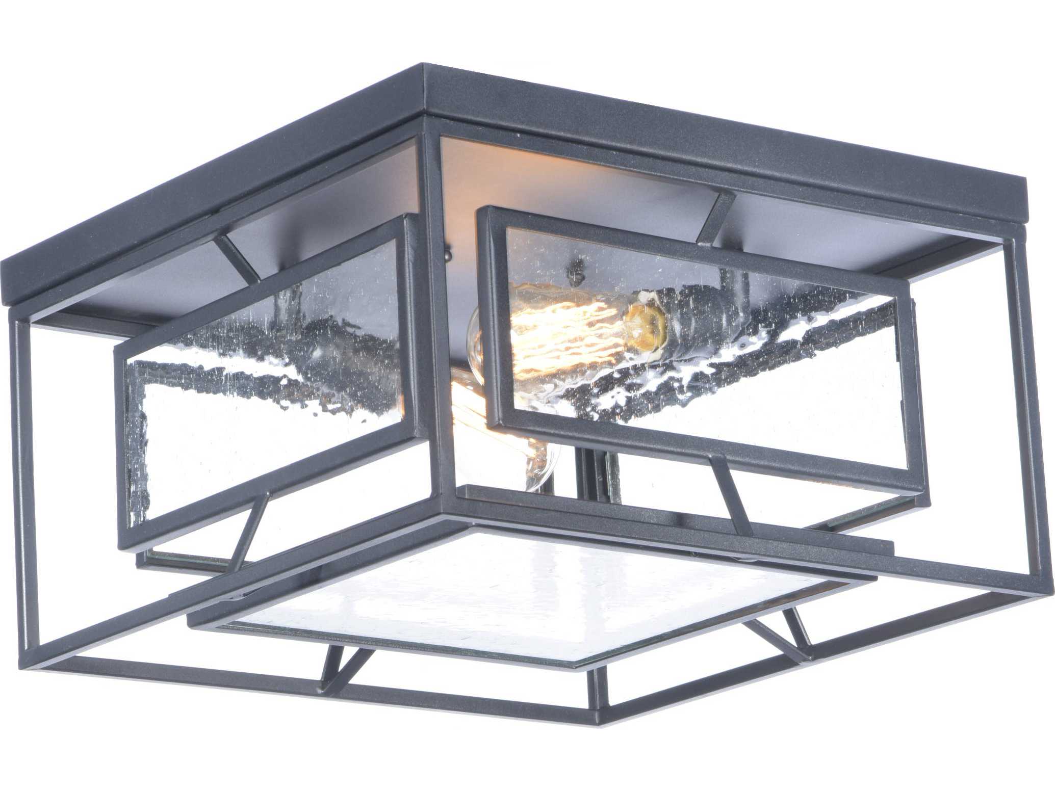 Maxim Lighting Era 2-Light Black Geometric Flush Mount