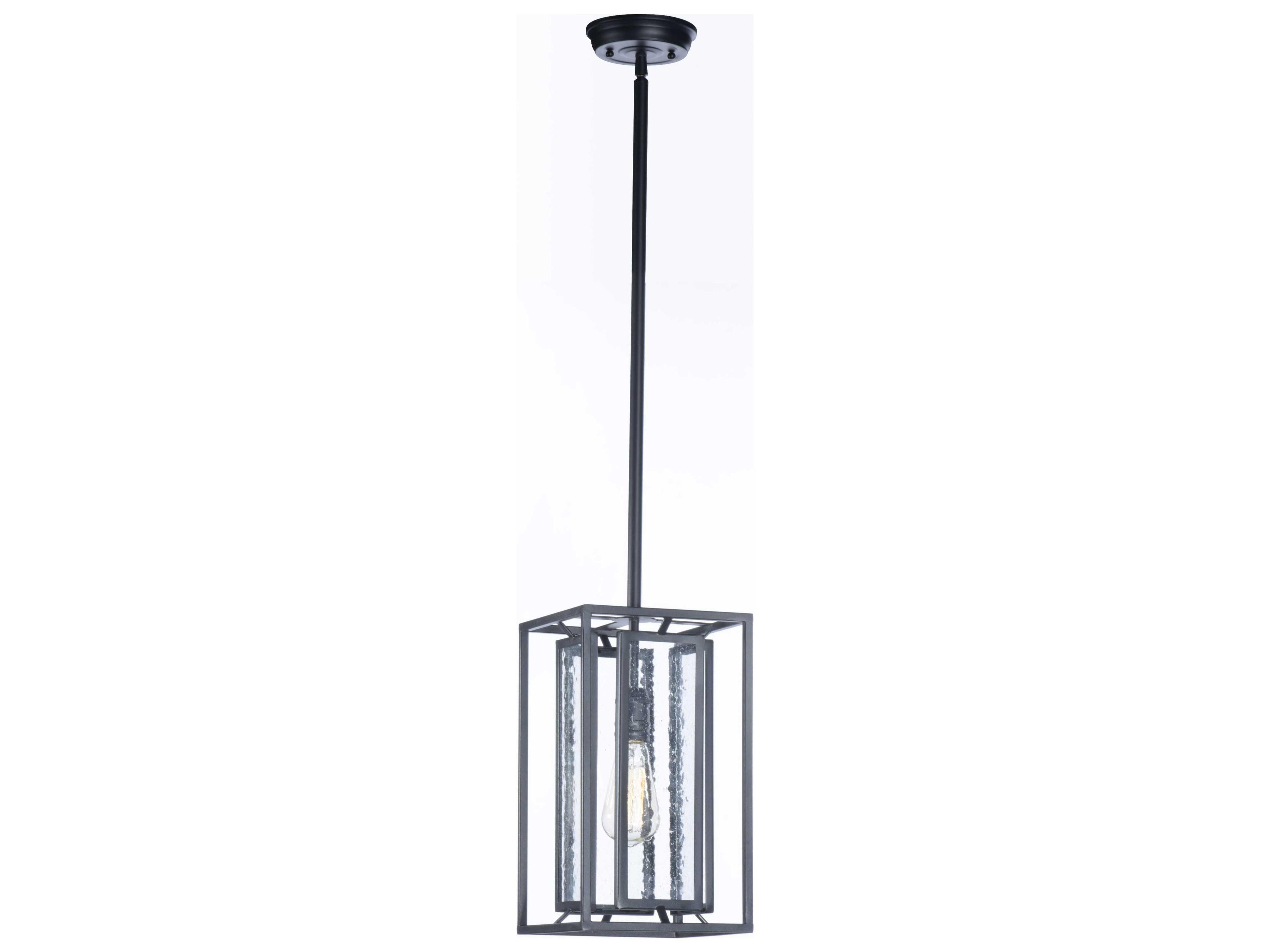 Maxim Lighting Era 1-Light Black Geometric Mini Pendant