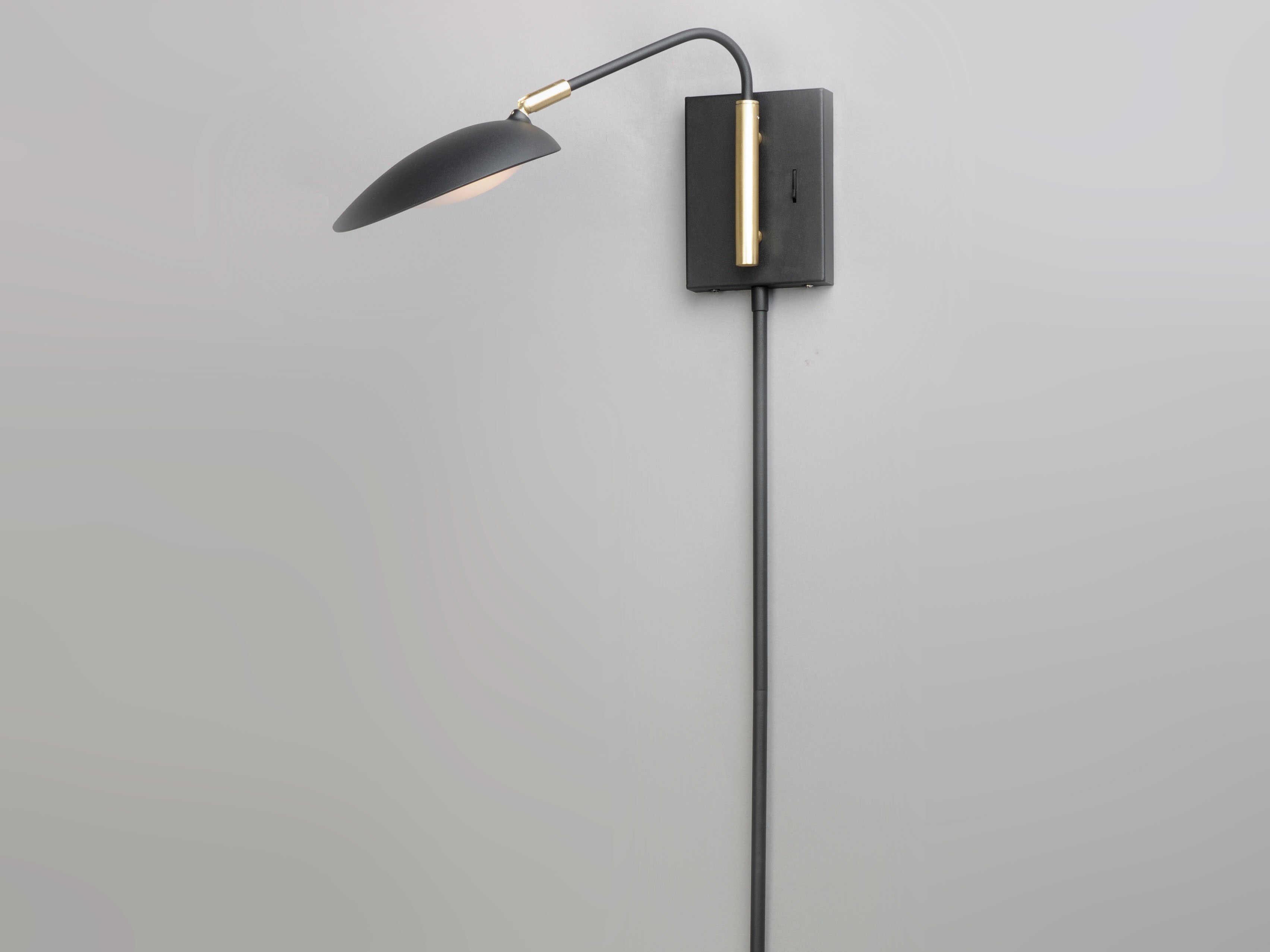 Maxim Lighting Scan 1-Light Black Satin Brass LED Wall Sconce