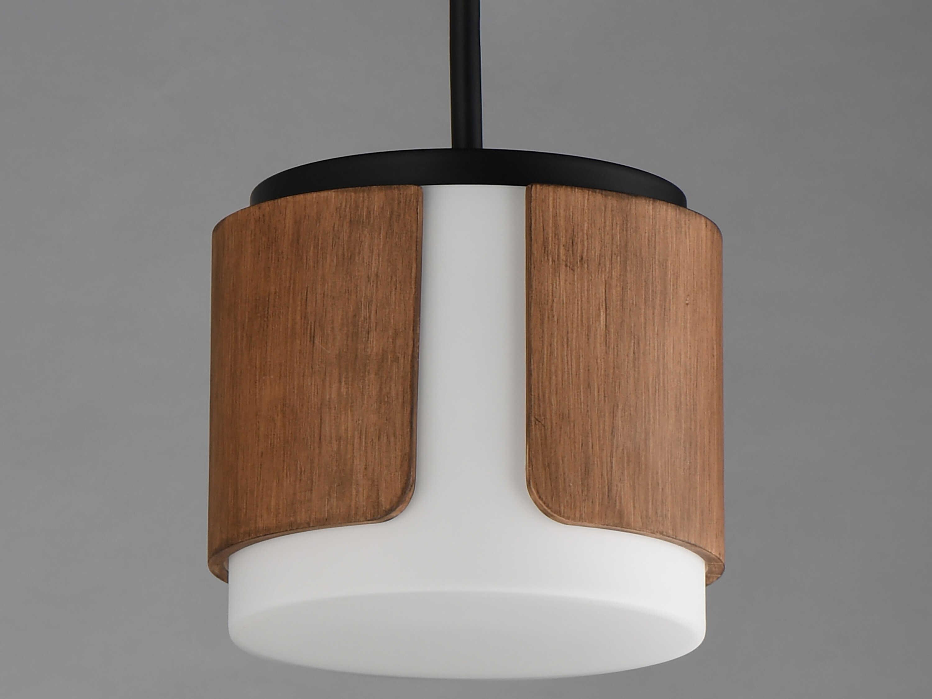 Maxim Lighting Draughtsman 2-Light Walnut Black Mini Pendant