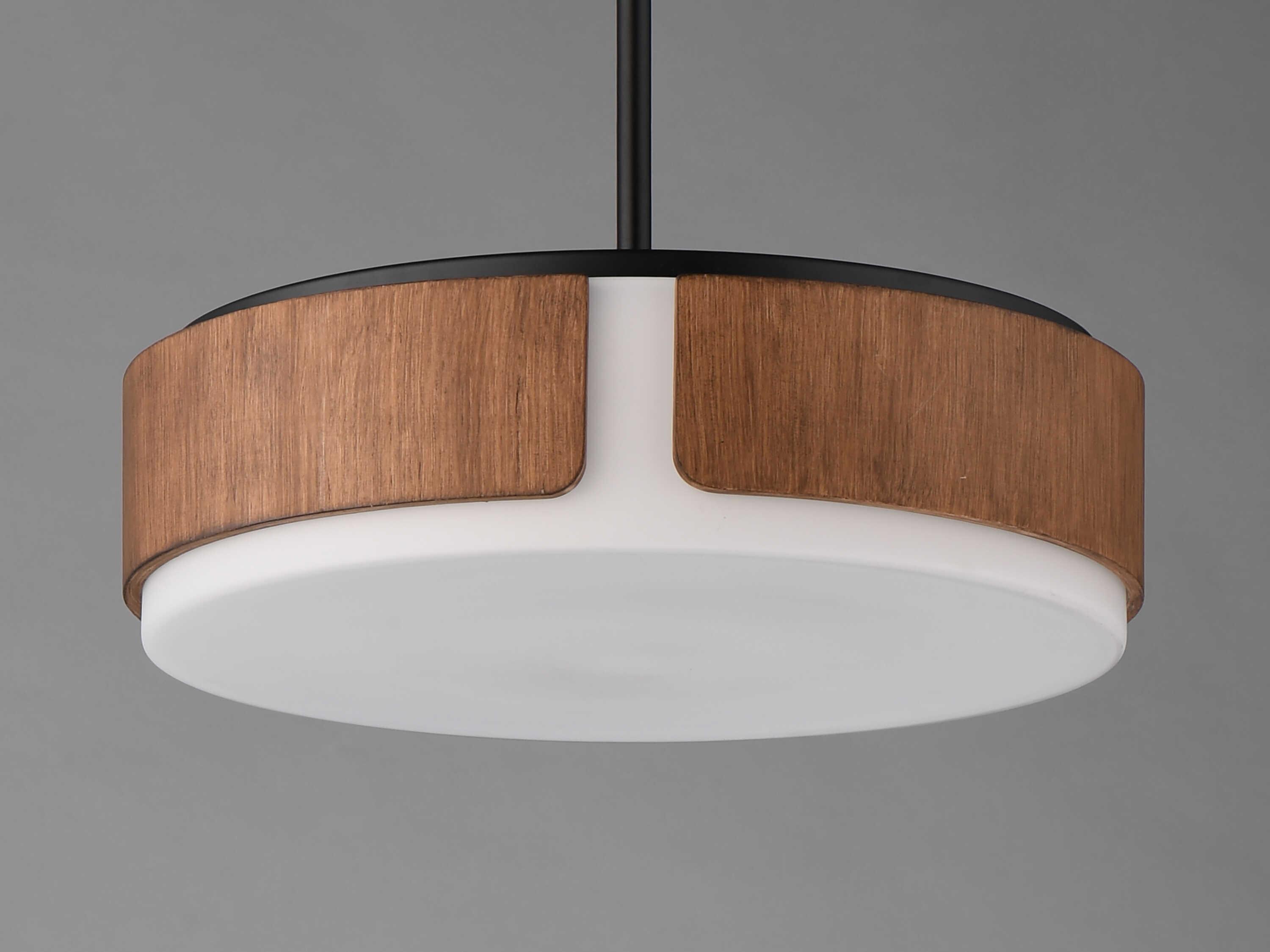 Maxim Lighting Draughtsman 4-Light Walnut Black Pendant