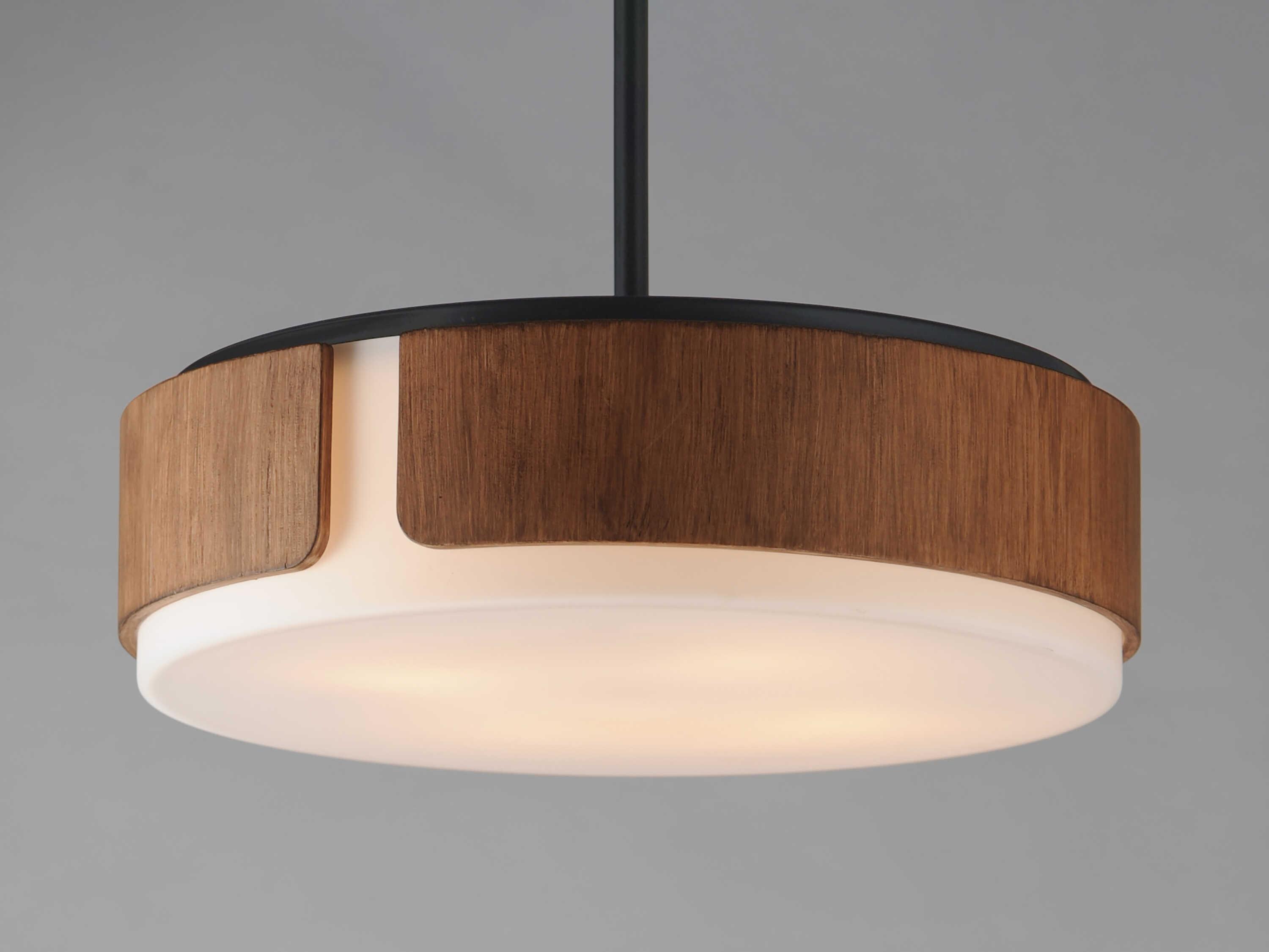 Maxim Lighting Draughtsman 4-Light Walnut Black Pendant