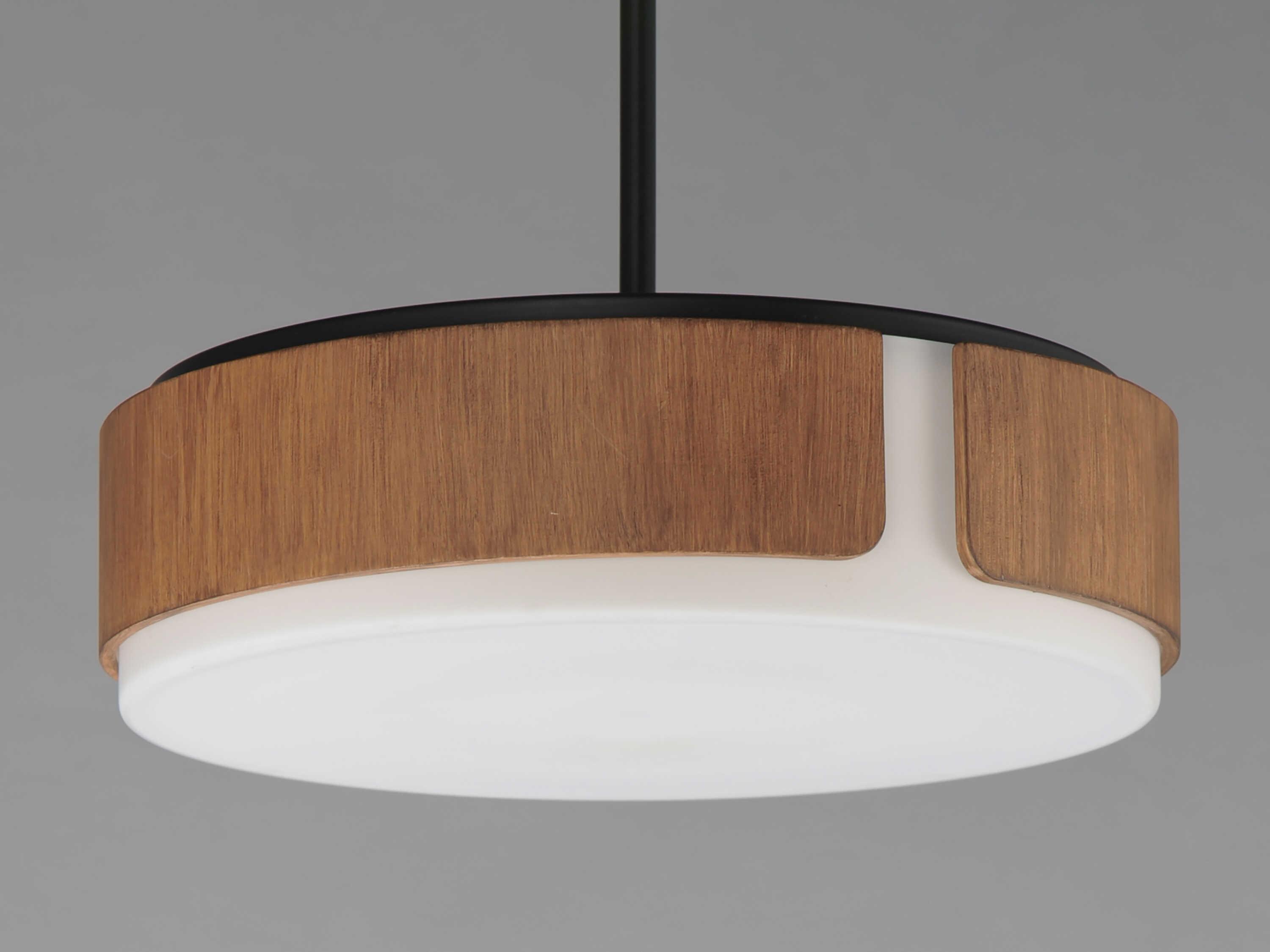 Maxim Lighting Draughtsman 4-Light Walnut Black Pendant