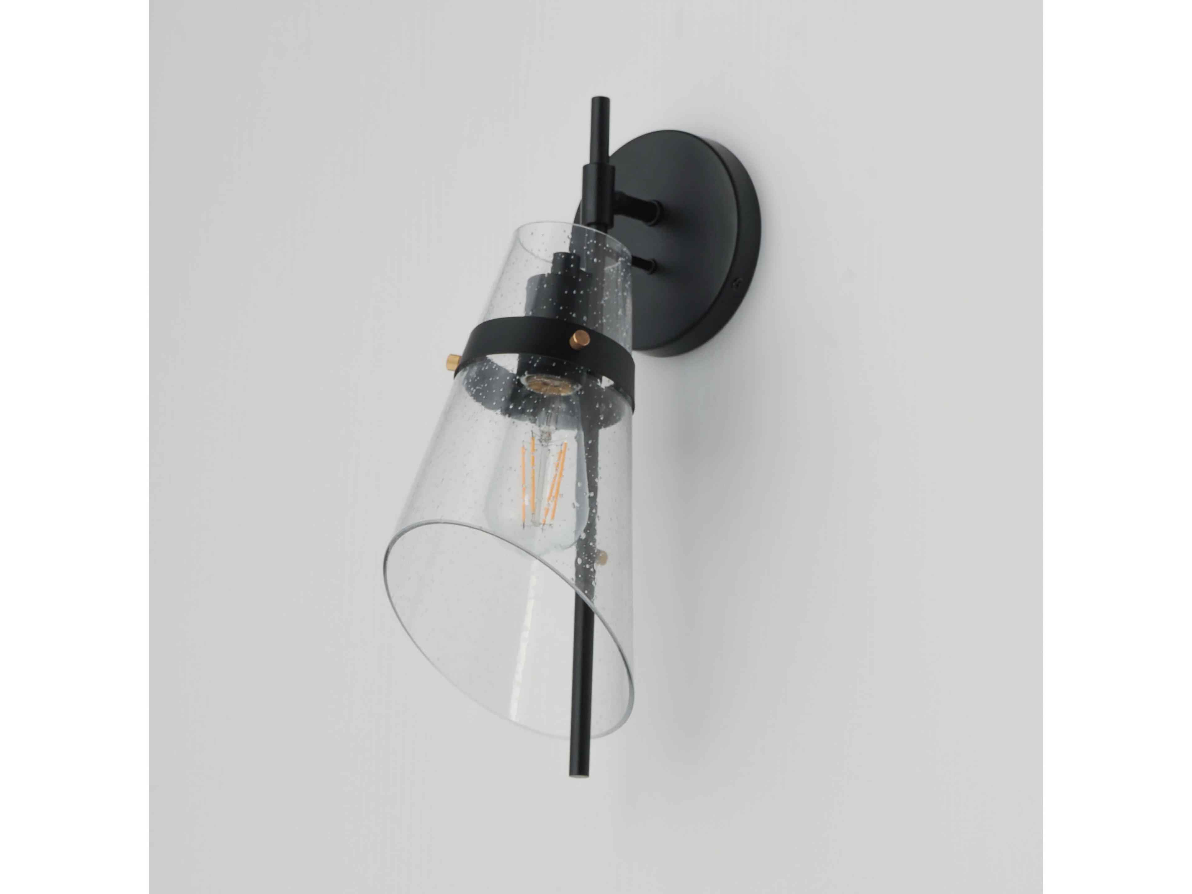 Maxim Lighting Finch 1-Light Dark Bronze Antique Brass Black Wall Sconce